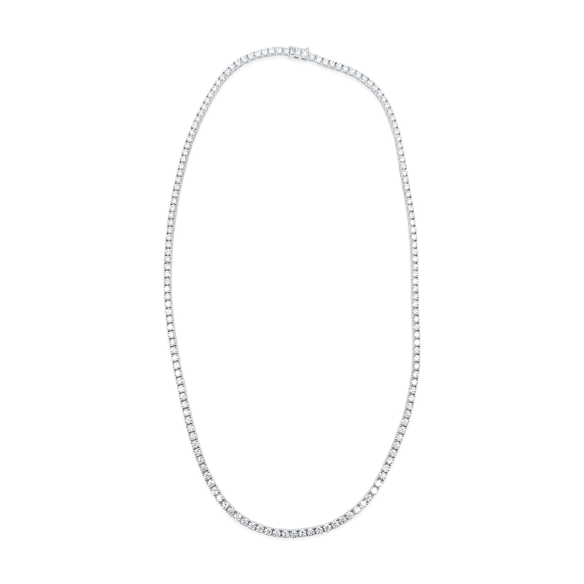 16ct VVS Diamond Tennis Necklace Unisex - Pristine Diamonds