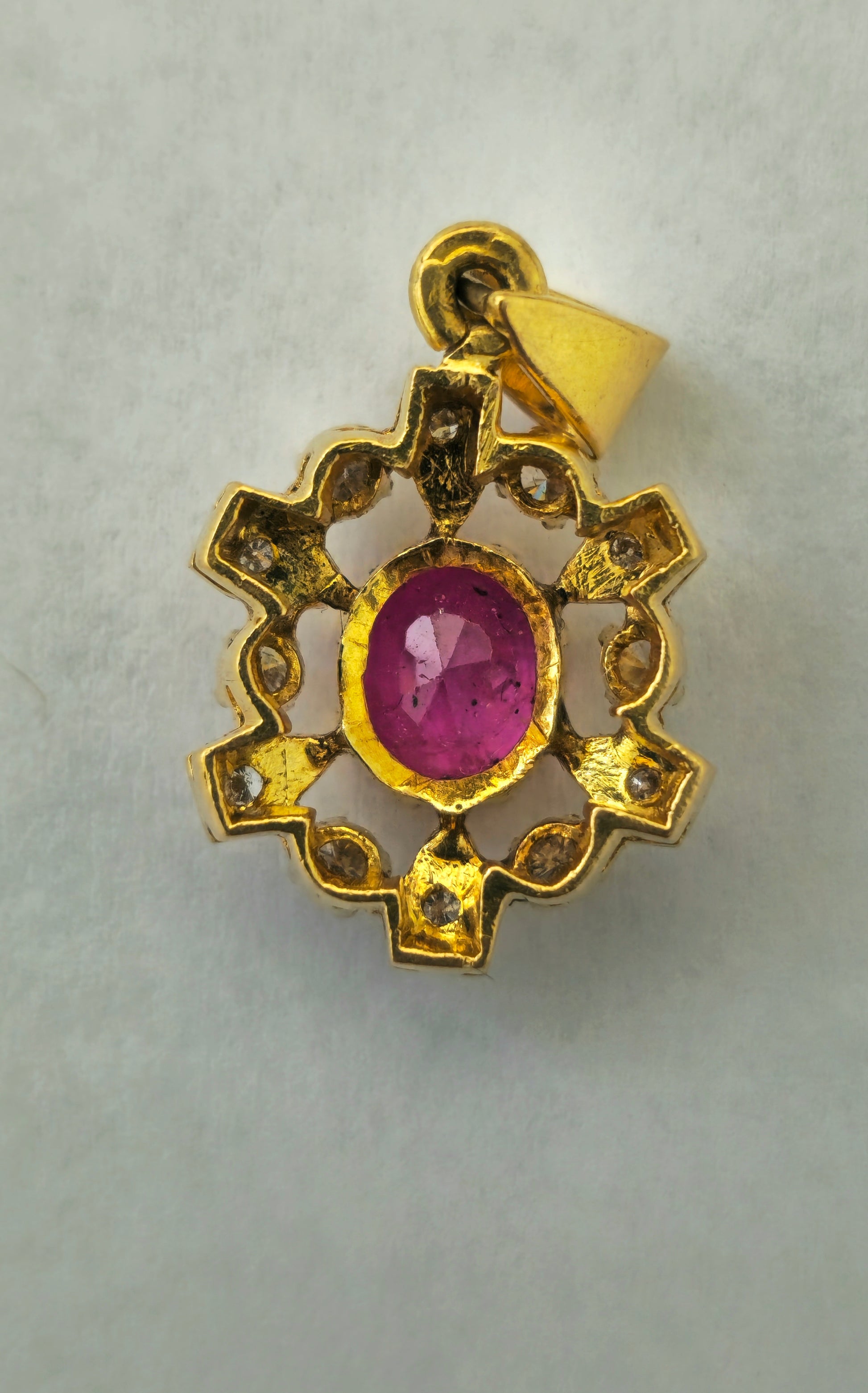 Collectible Natural 1.06 Carat Ruby Pendant in 18k Gold - Pristine Diamonds