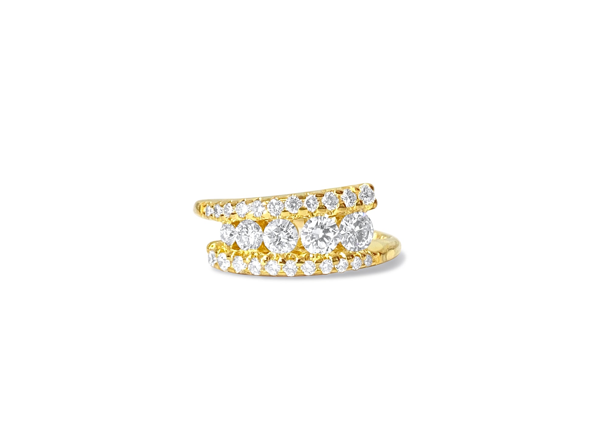 Vintage 1.10 Ct Graduating Diamond Engagement Ring for Her - Pristine Diamonds