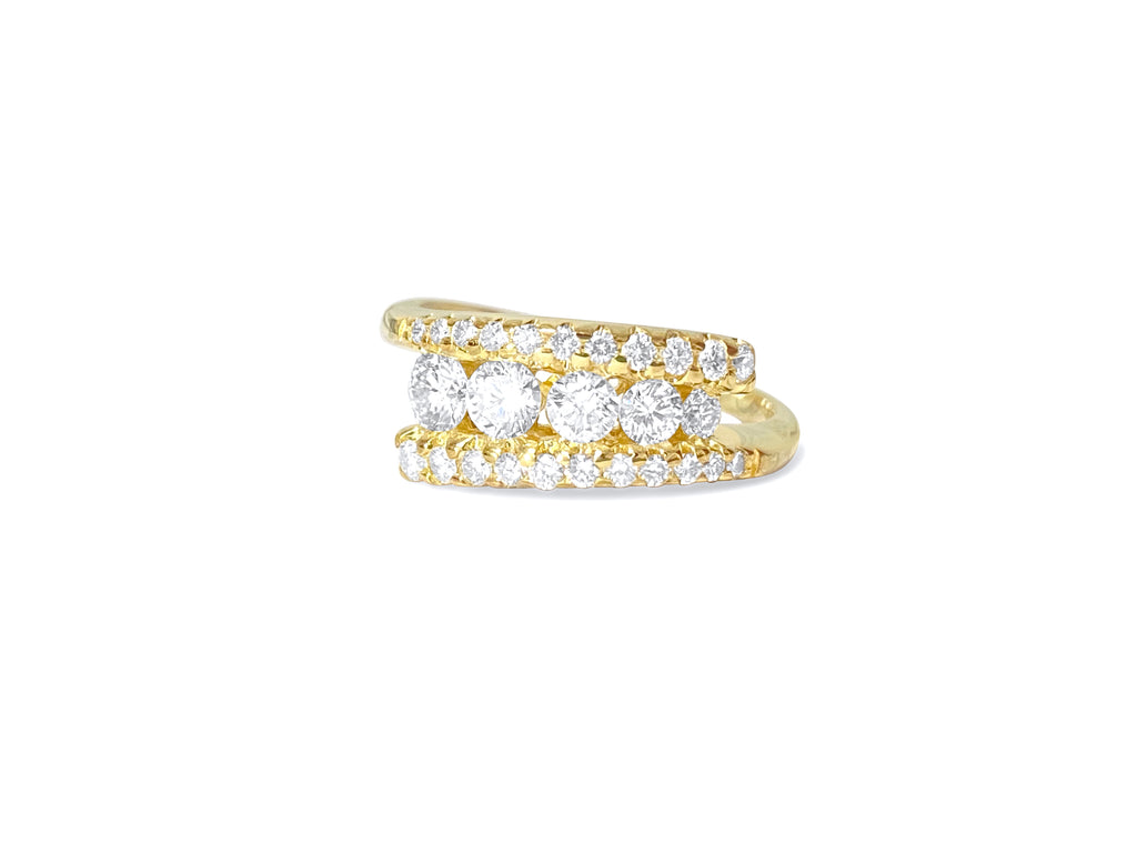Vintage 1.10 Ct Graduating Diamond Engagement Ring for Her - Pristine Diamonds