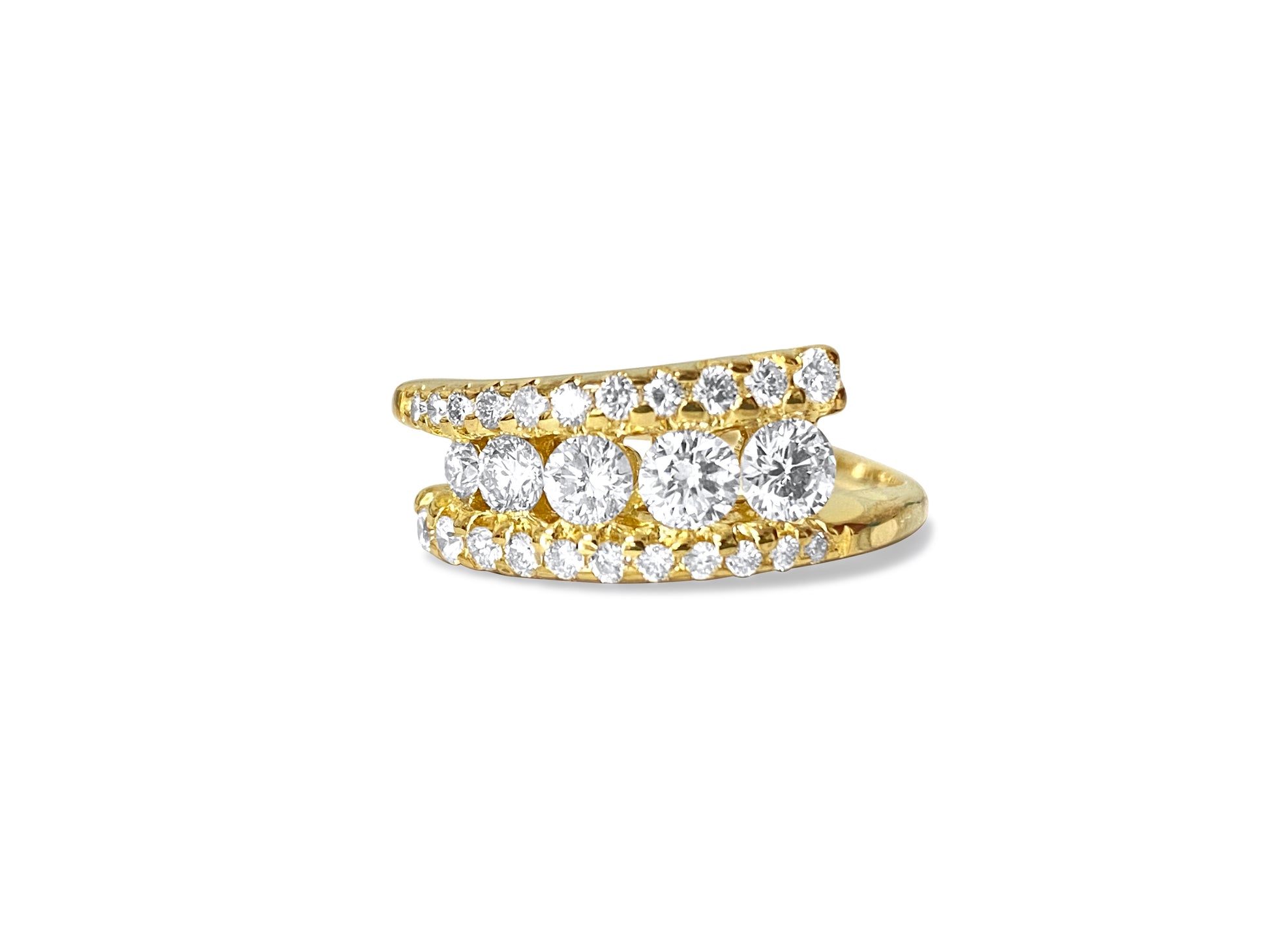 Vintage 1.10 Ct Graduating Diamond Engagement Ring for Her - Pristine Diamonds