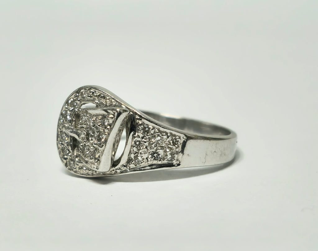 Retro 0.25 Carat Diamond Ring 14k Gold - Pristine Diamonds