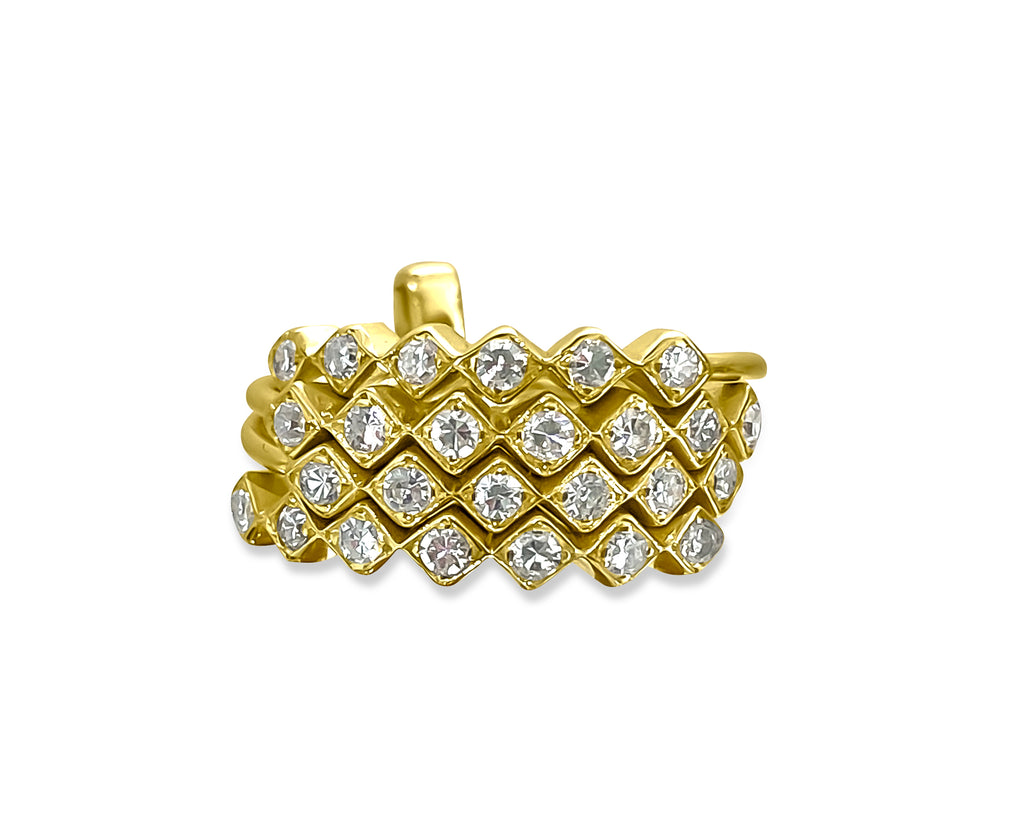 Vintage 1.00 Carat Diamond Stackable Ring in 14k Gold - Pristine Diamonds