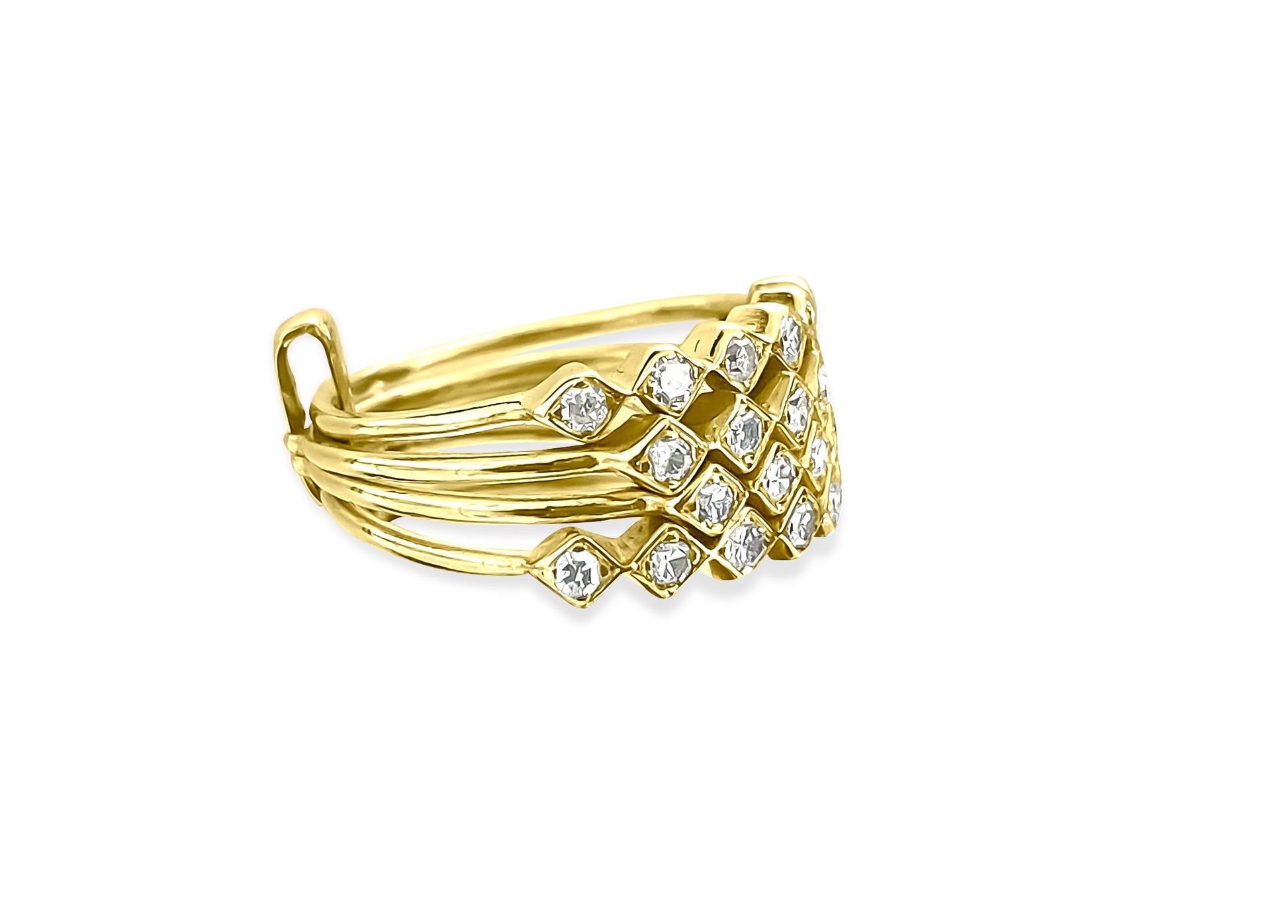Vintage 1.00 Carat Diamond Stackable Ring in 14k Gold - Pristine Diamonds