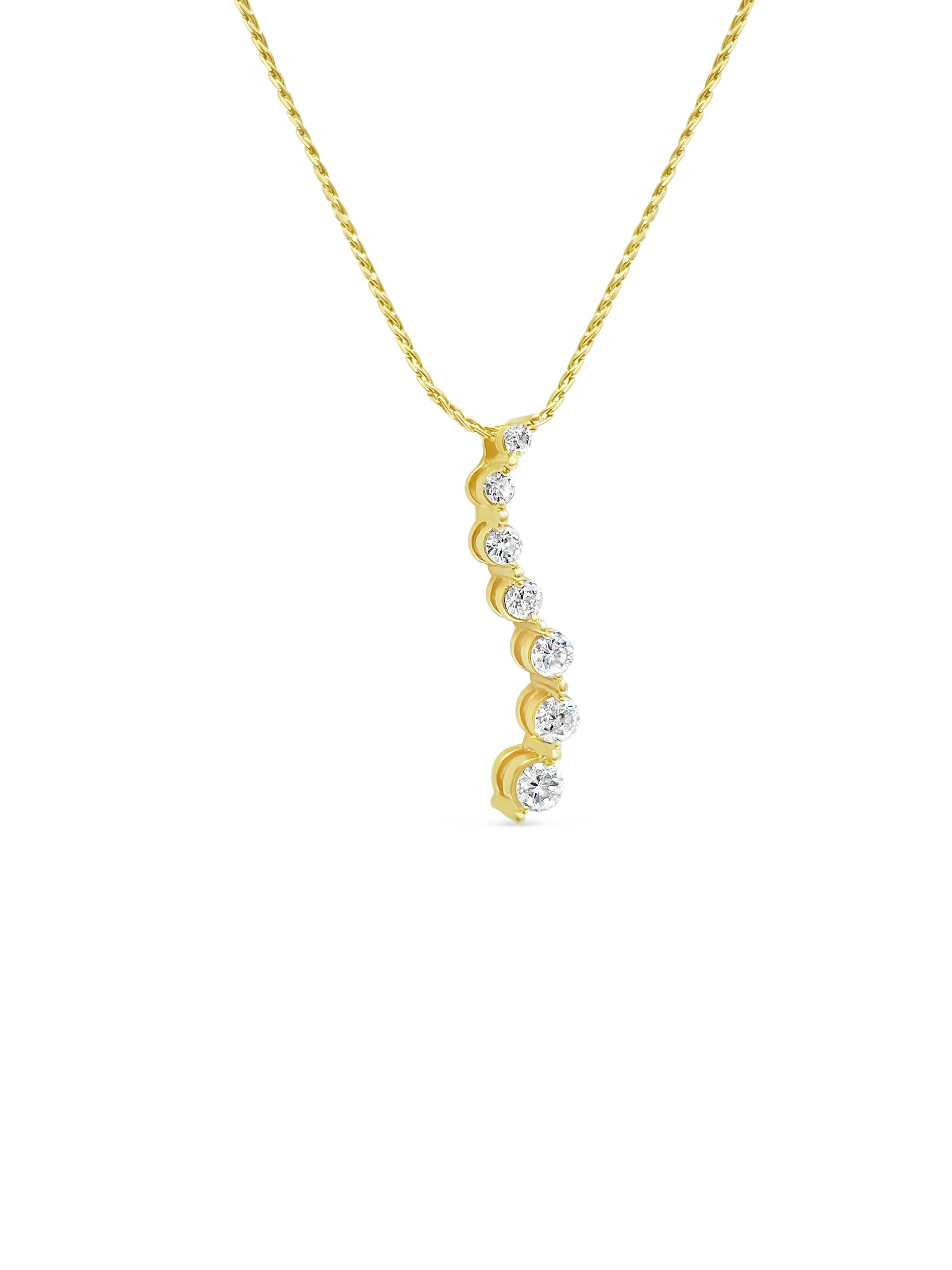 Vintage 0.80 Carat Diamond Pendant Necklace For Her - Pristine Diamonds