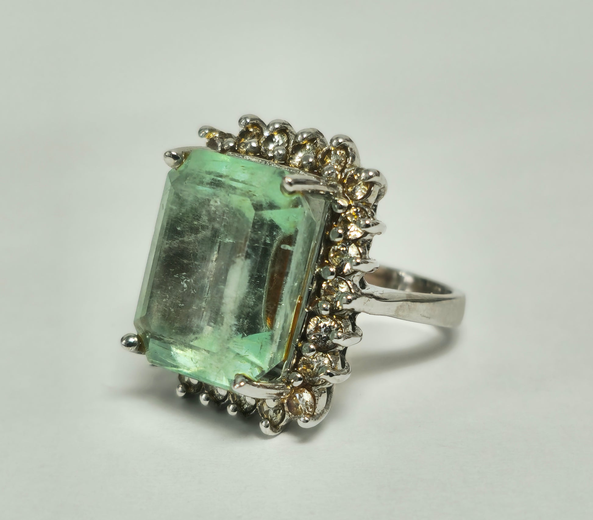 GIA Certified 100% Natural Colombian Emerald Diamond Ring - Pristine Diamonds