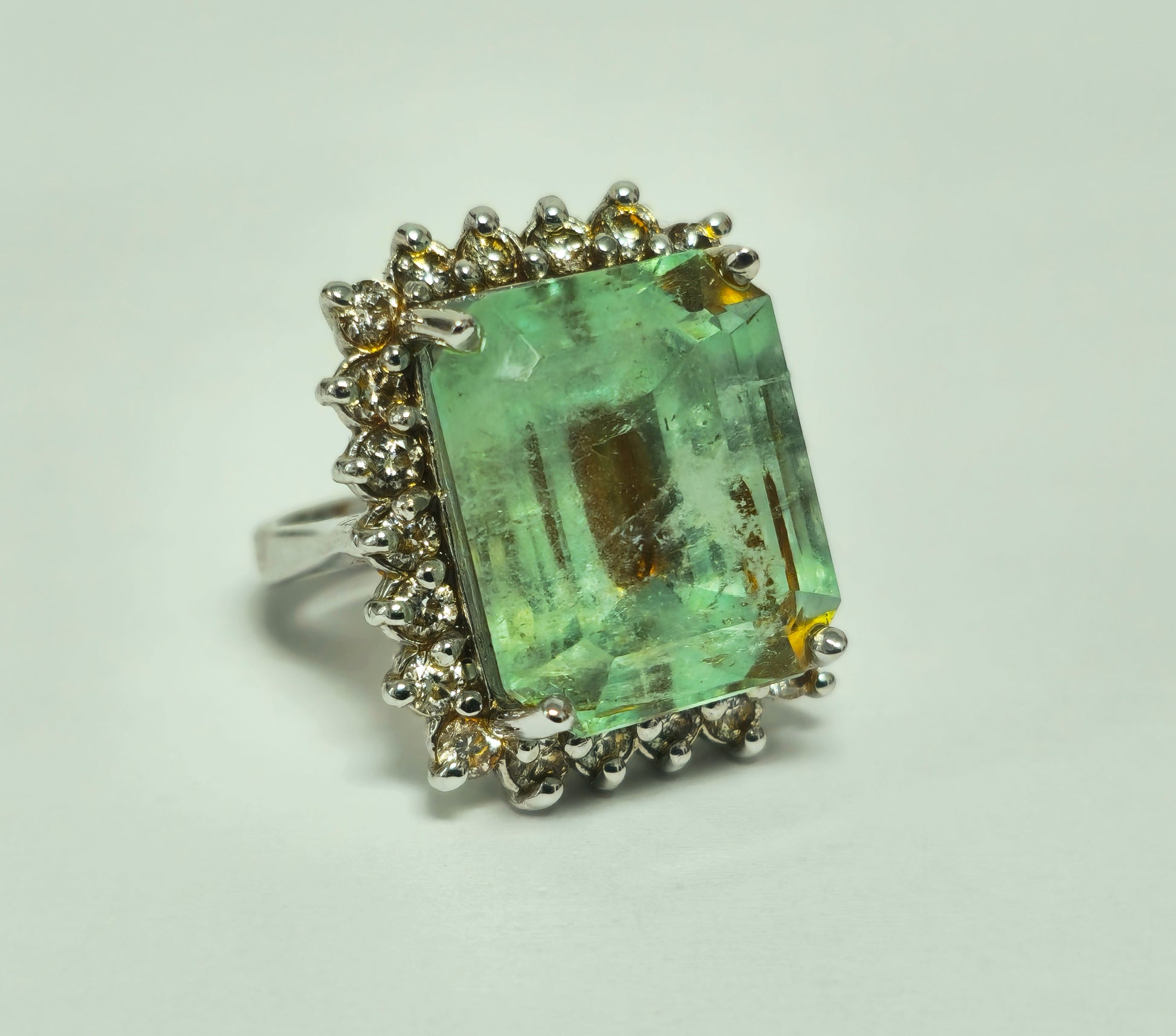 GIA Certified 100% Natural Colombian Emerald Diamond Ring - Pristine Diamonds