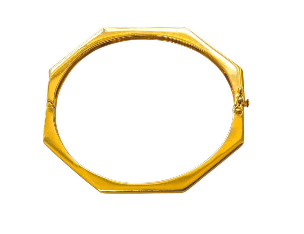 Modern 2CWT Diamond Bangle in 14k Yellow Gold