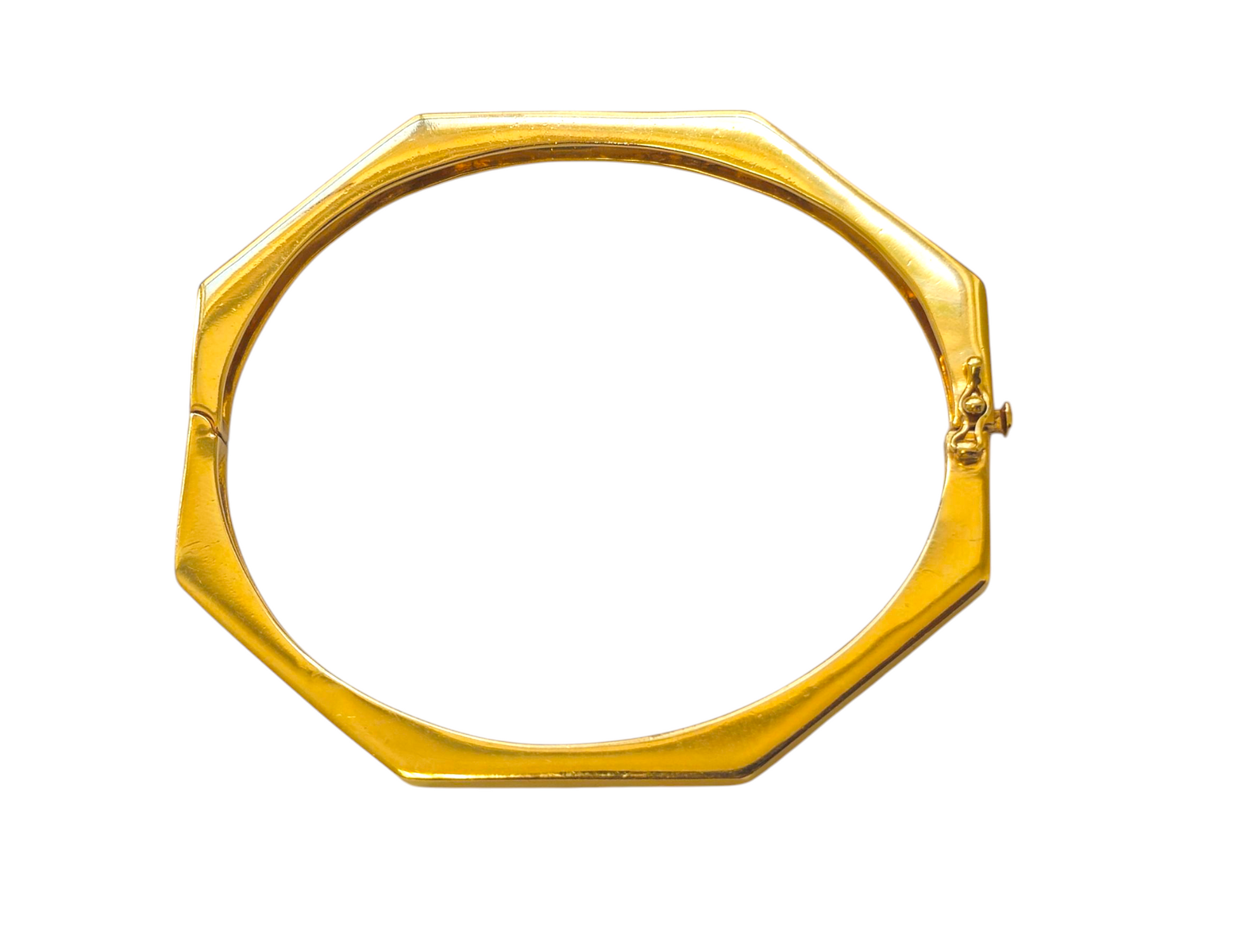 Modern 2CWT Diamond Bangle in 14k Yellow Gold