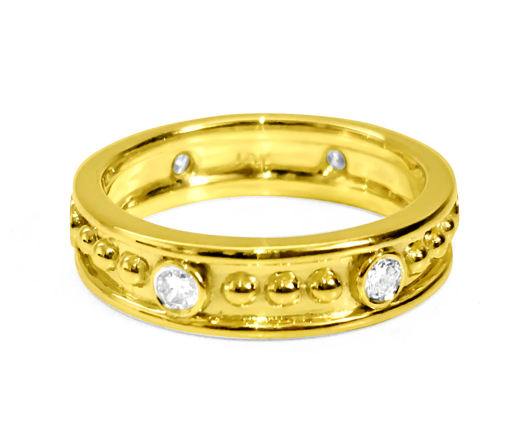 Fancy Style 0.48 Carat Natural Diamond Band 18K Gold - Pristine Diamonds
