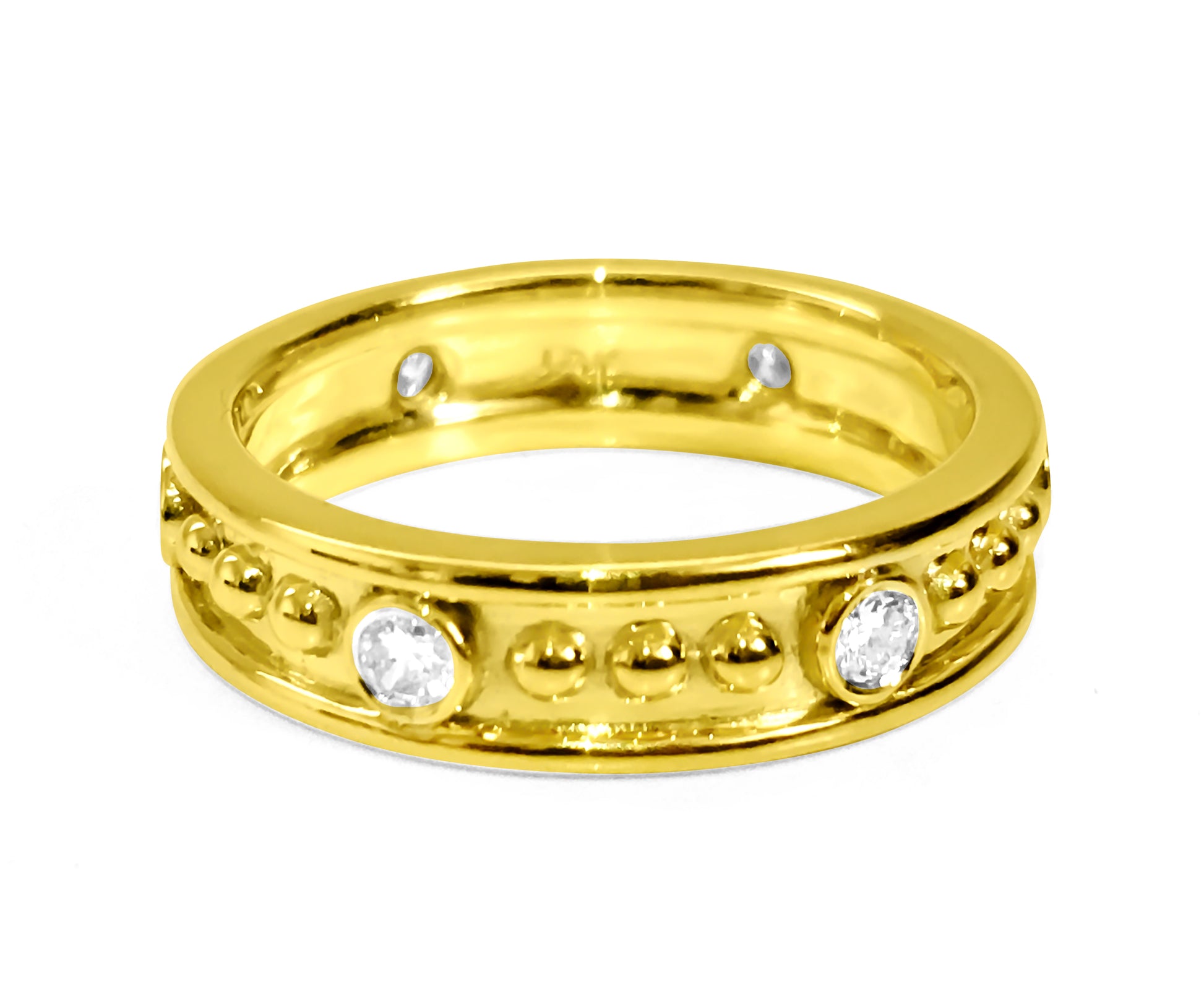 Fancy Style 0.48 Carat Natural Diamond Band 18K Gold - Pristine Diamonds