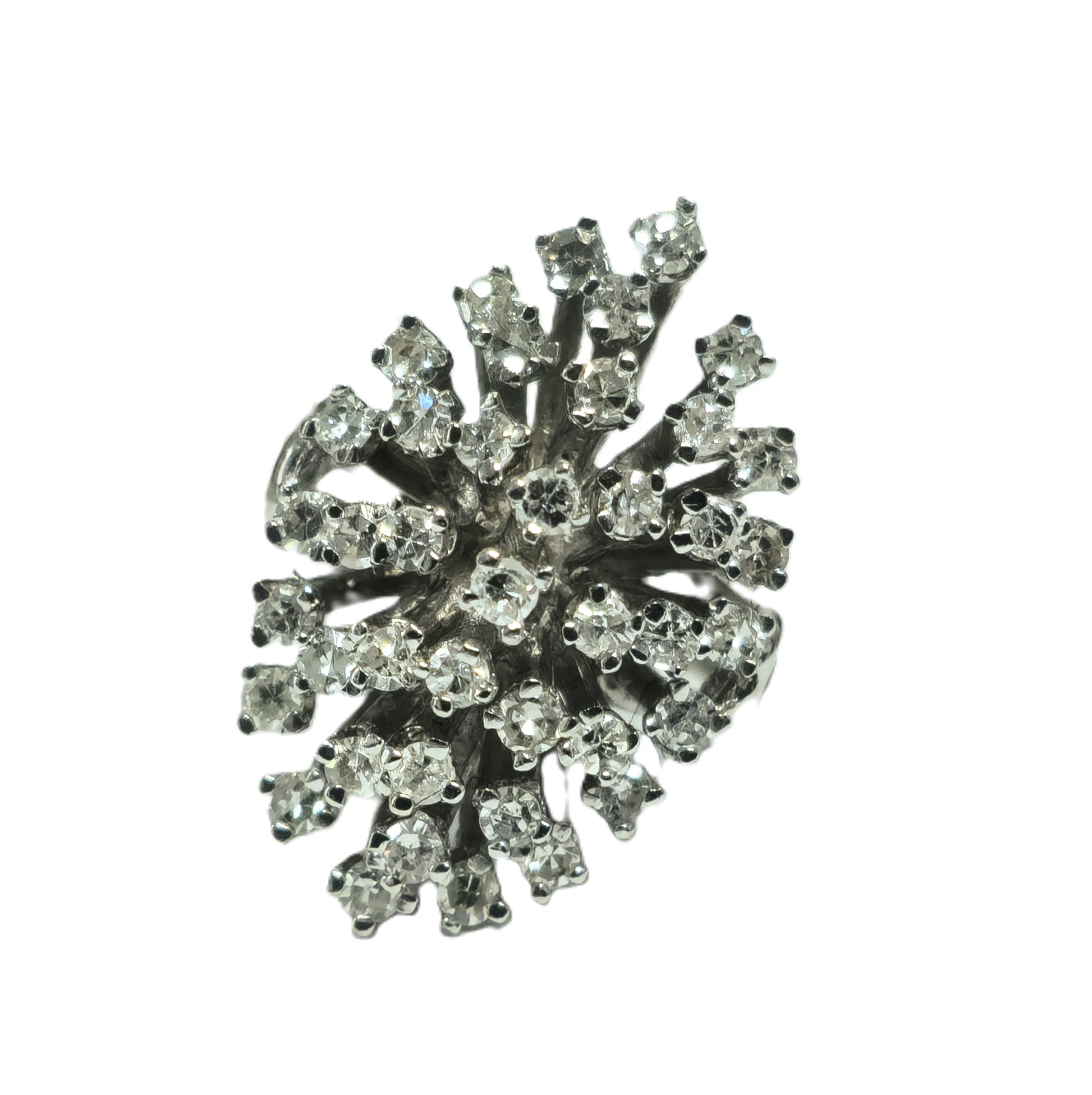 1.80 Carat Diamond White Gold Cocktail Ring 14k Gold - Pristine Diamonds