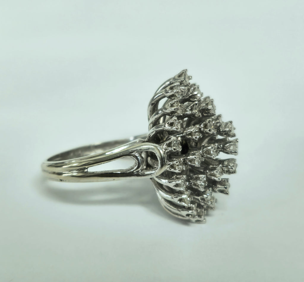 1.80 Carat Diamond White Gold Cocktail Ring 14k Gold - Pristine Diamonds