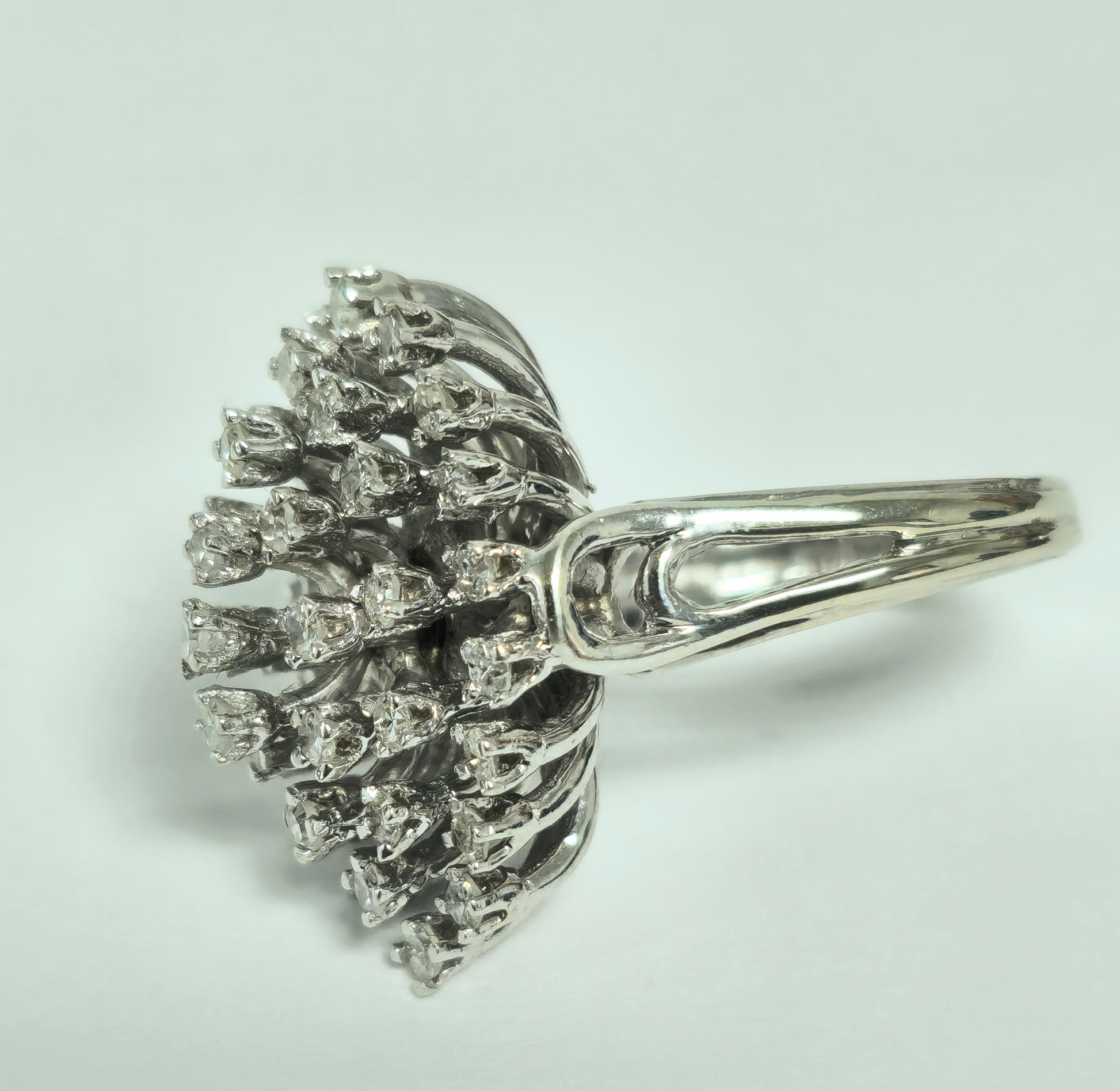1.80 Carat Diamond White Gold Cocktail Ring 14k Gold - Pristine Diamonds