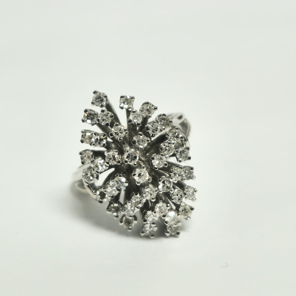 1.80 Carat Diamond White Gold Cocktail Ring 14k Gold - Pristine Diamonds