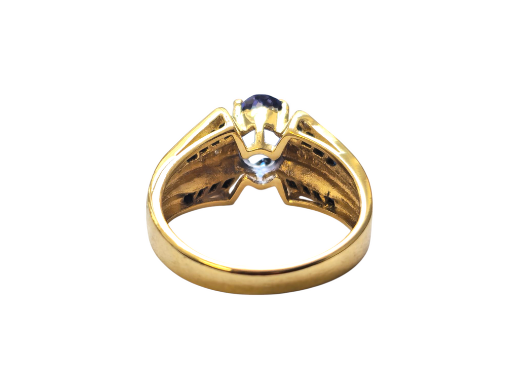 Natural 1.50 Carat Tanzanite & Diamond Ring