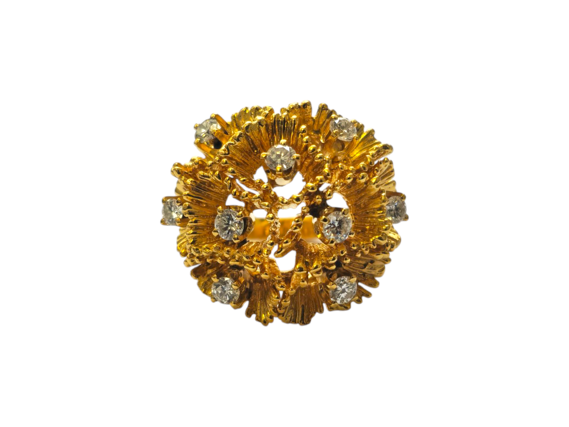 Vintage 18k Gold and Diamond Ring, Pendant and Earrings Set - Pristine Diamonds