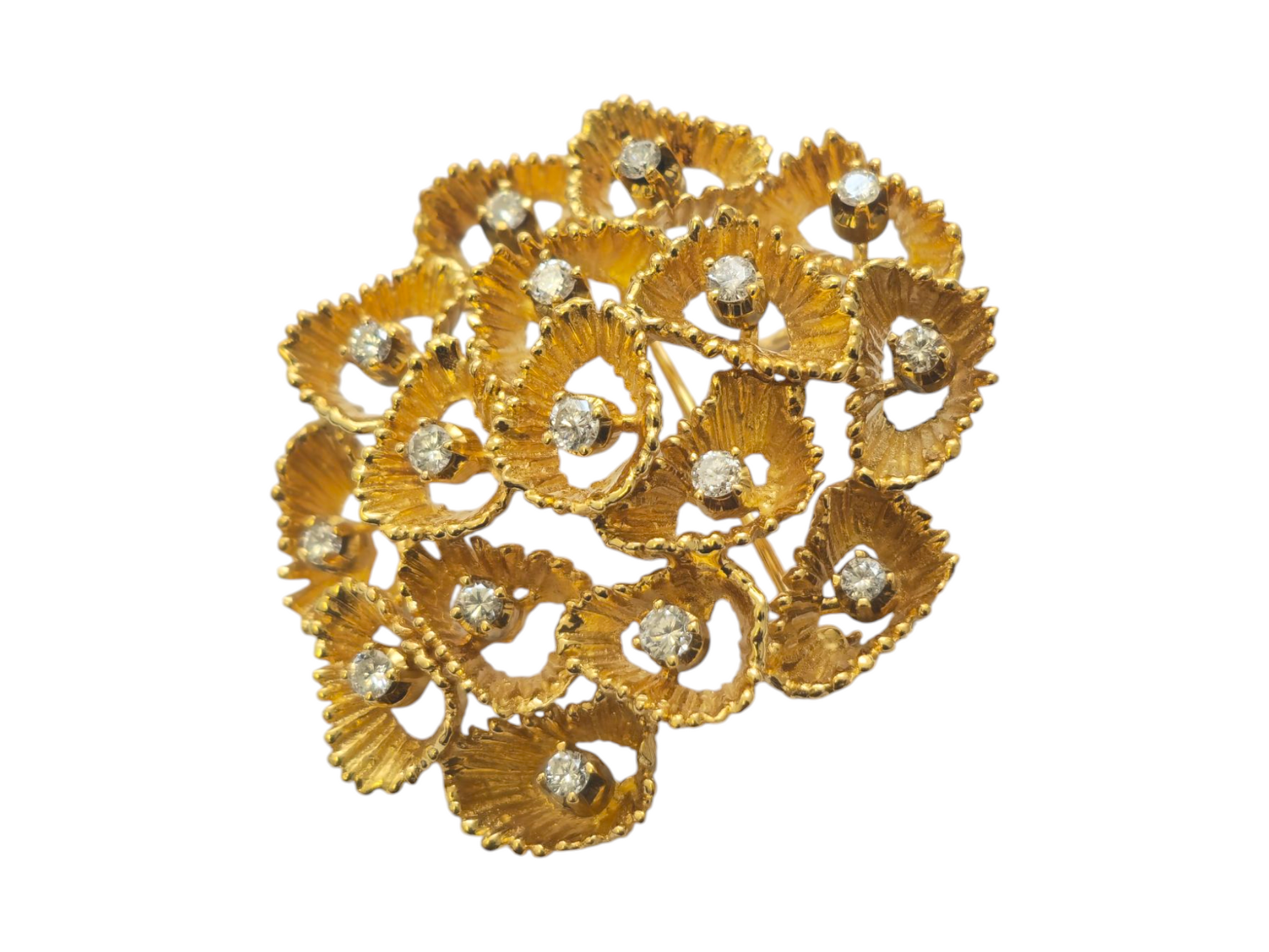 Vintage 18k Gold and Diamond Ring, Pendant and Earrings Set - Pristine Diamonds