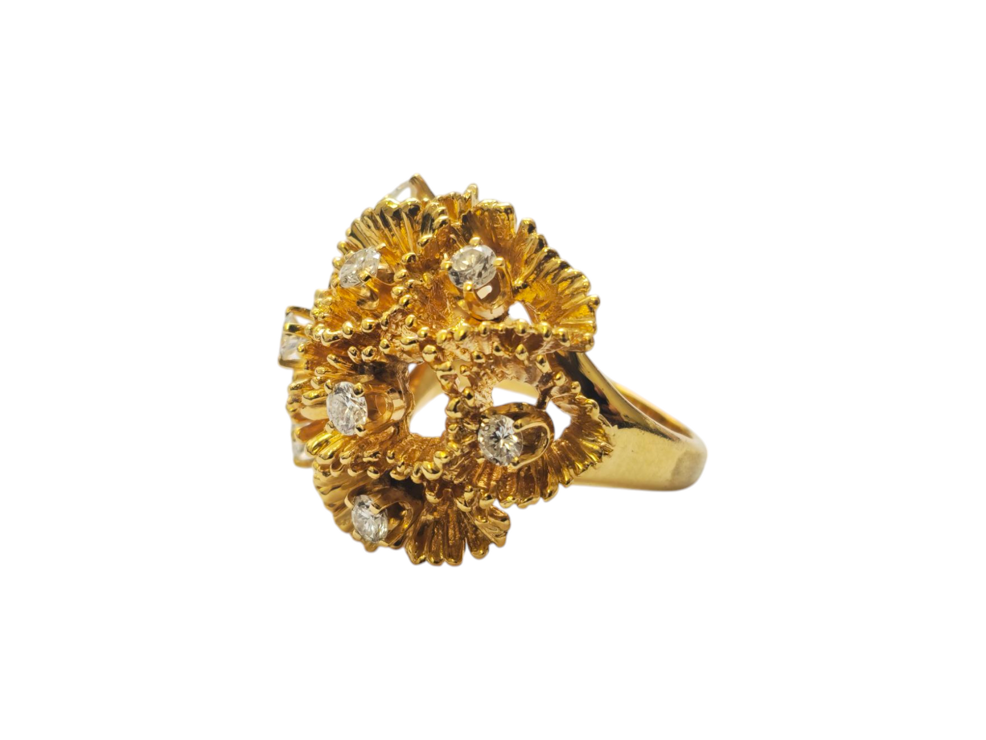 Vintage 18k Gold and Diamond Ring, Pendant and Earrings Set - Pristine Diamonds