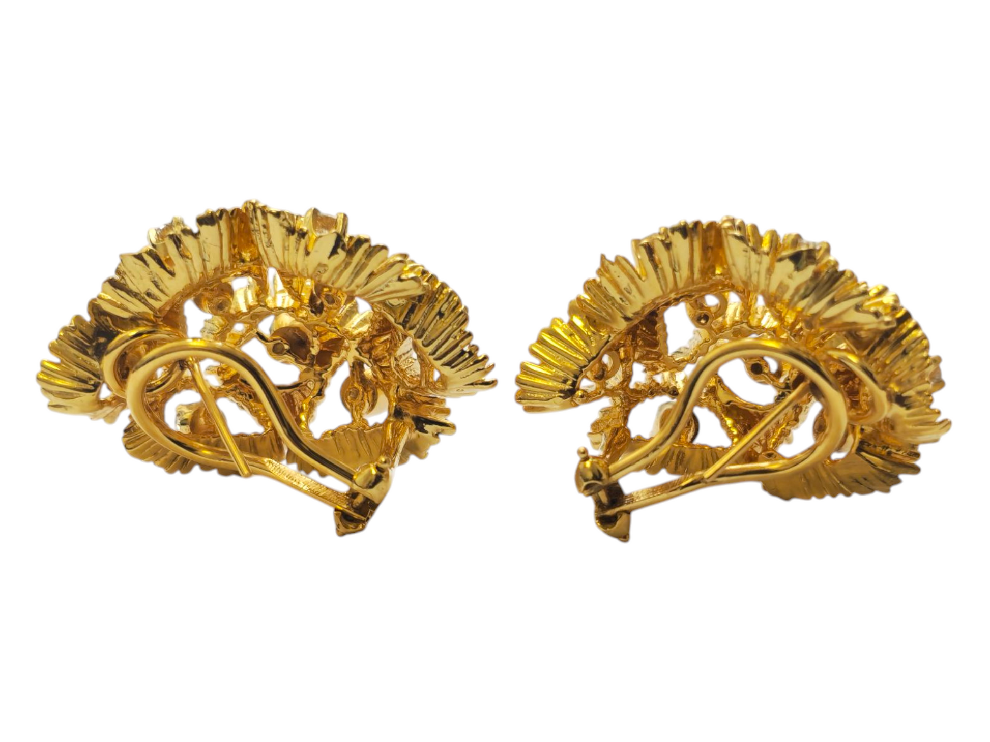 Vintage 18k Gold and Diamond Ring, Pendant and Earrings Set - Pristine Diamonds