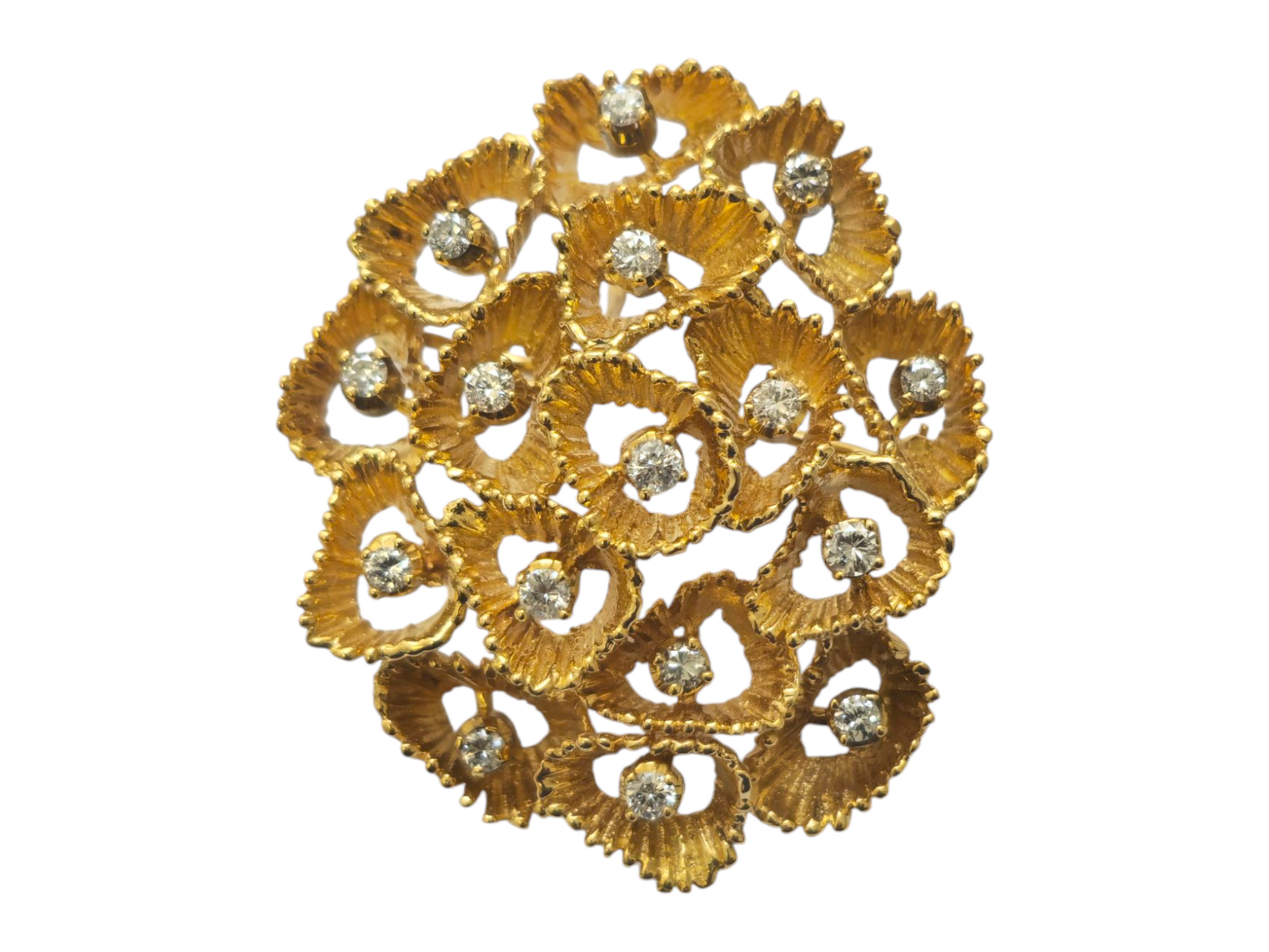 Vintage 18k Gold and Diamond Ring, Pendant and Earrings Set - Pristine Diamonds