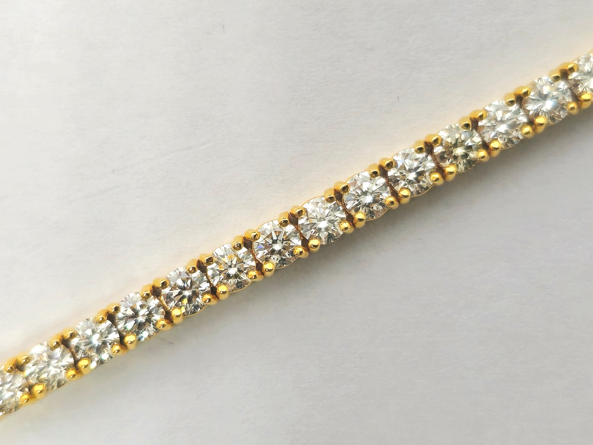 Unisex 6.00ct Diamond 14k Yellow Gold Tennis Bracelet