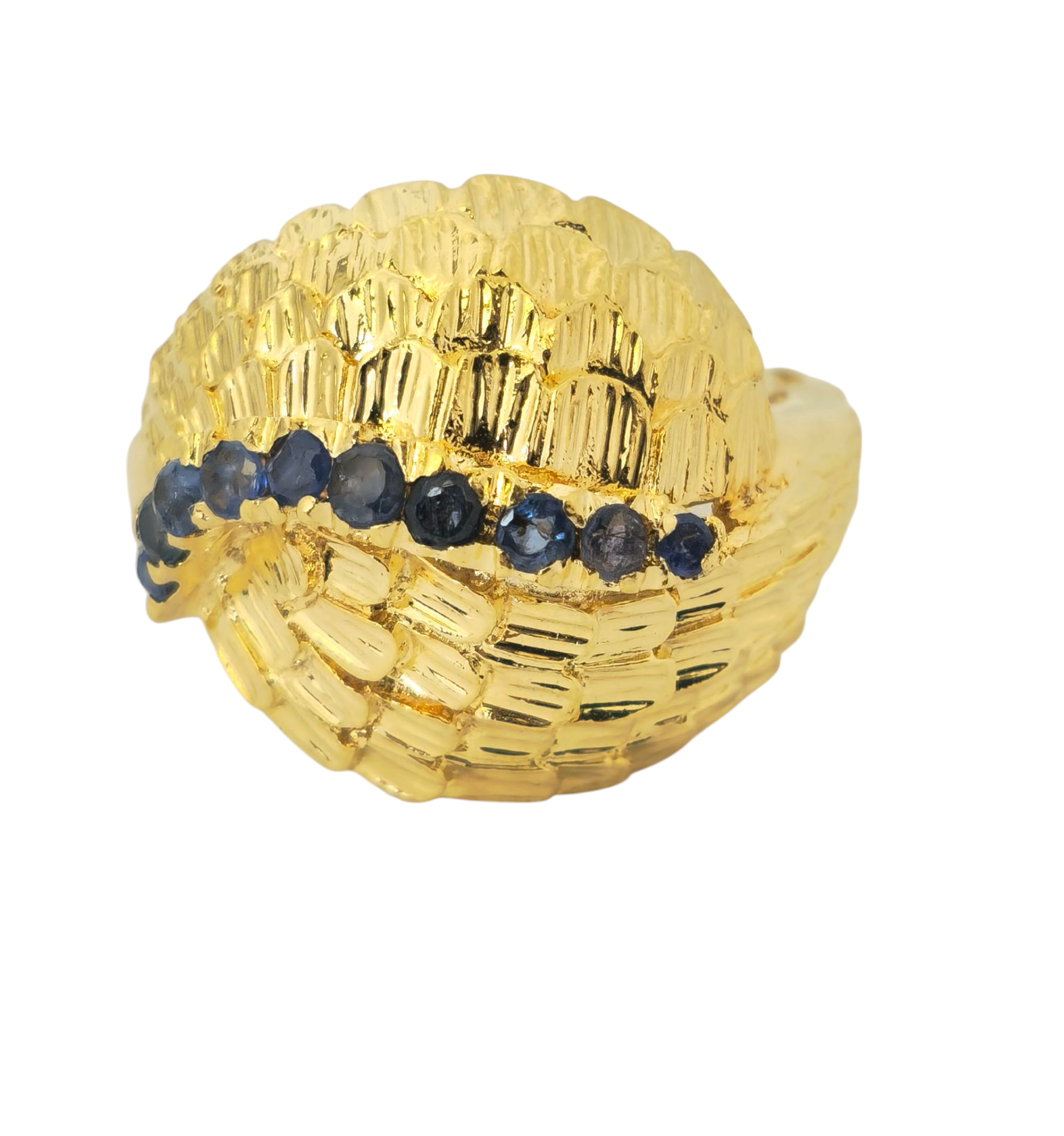 1CWT Blue Sapphire in 18k Yellow Gold