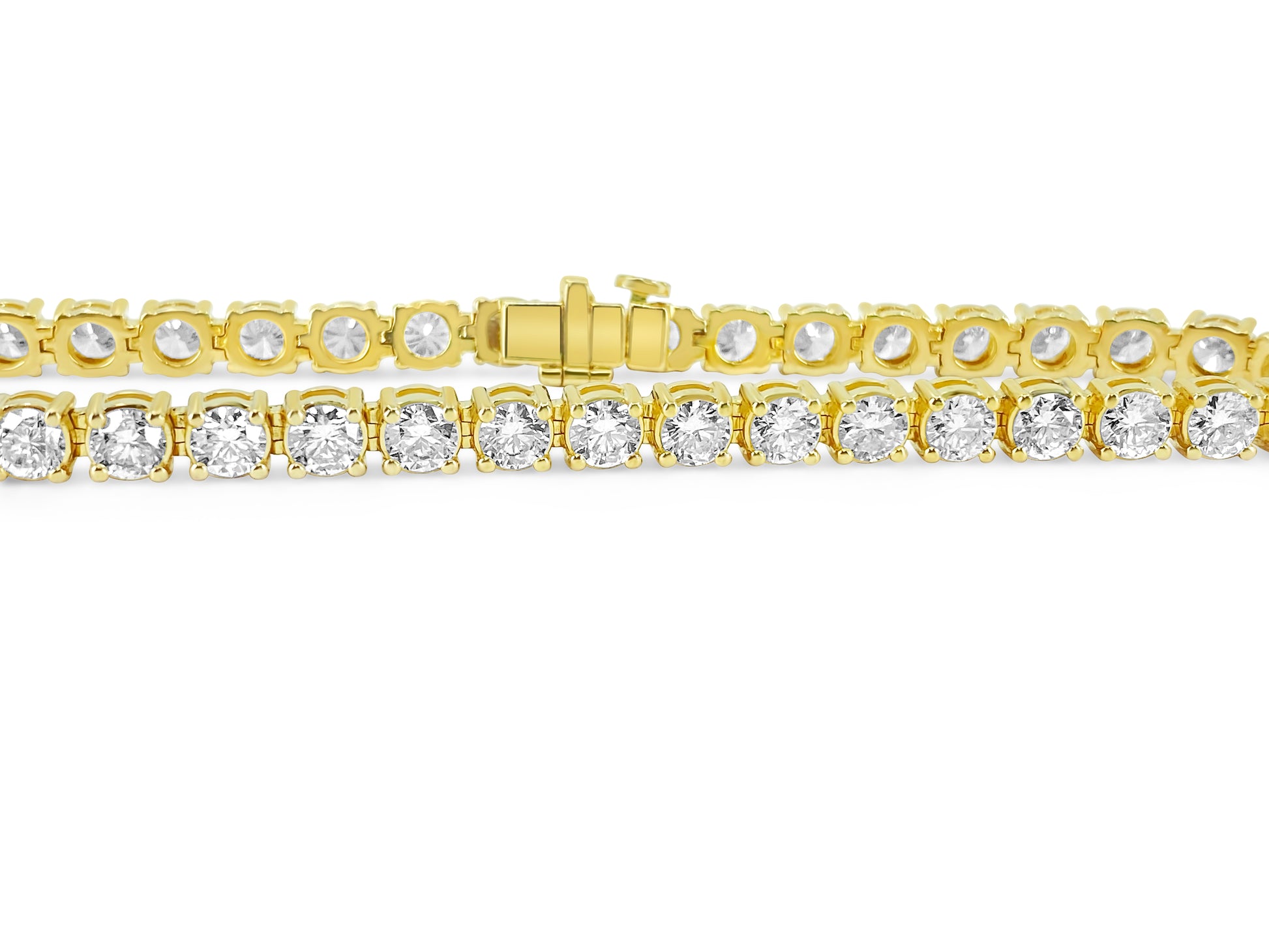 12.33 Carat Diamond Tennis Bracelet in 14k Gold