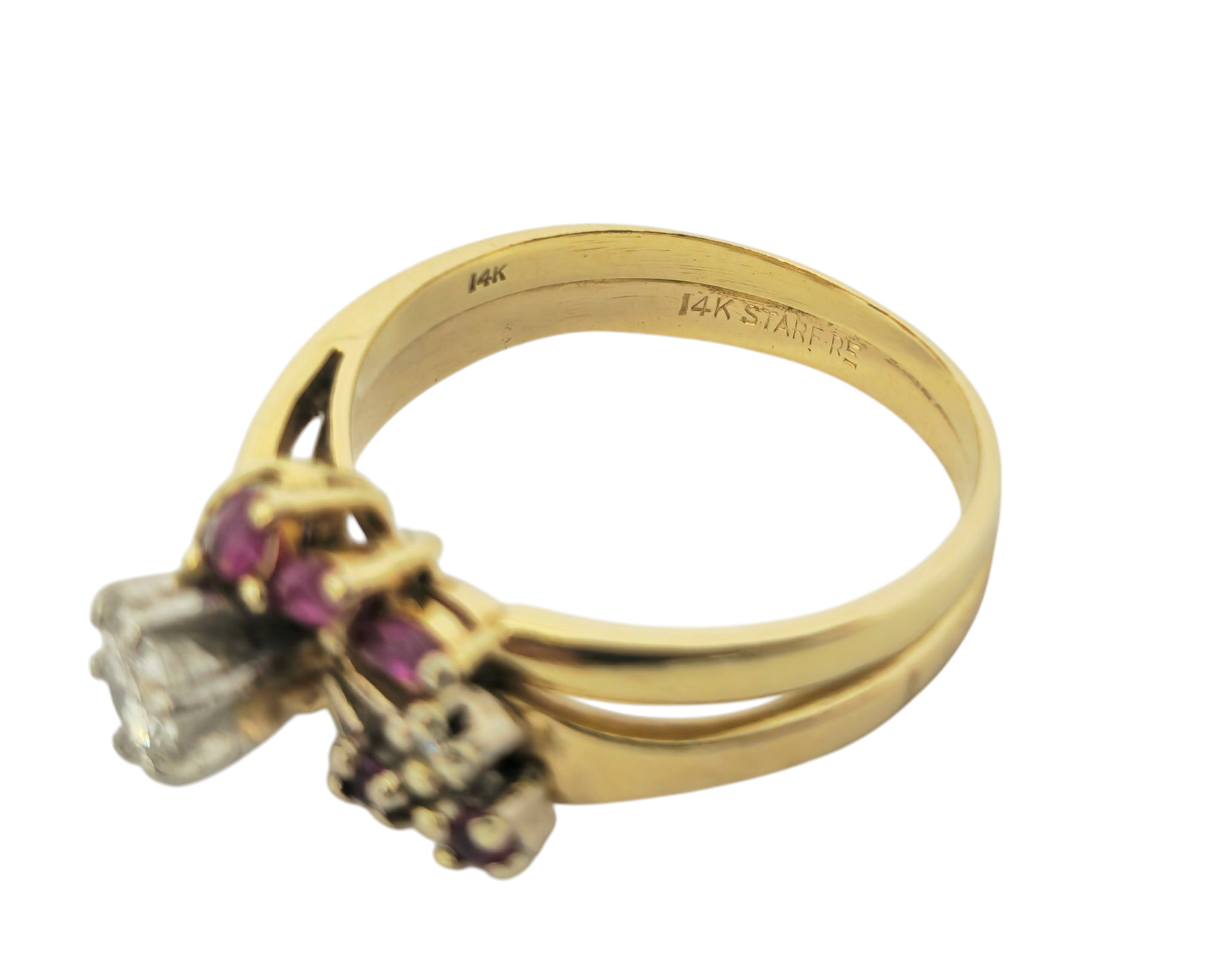 Vintage Diamond & Ruby Ring in 14k Gold