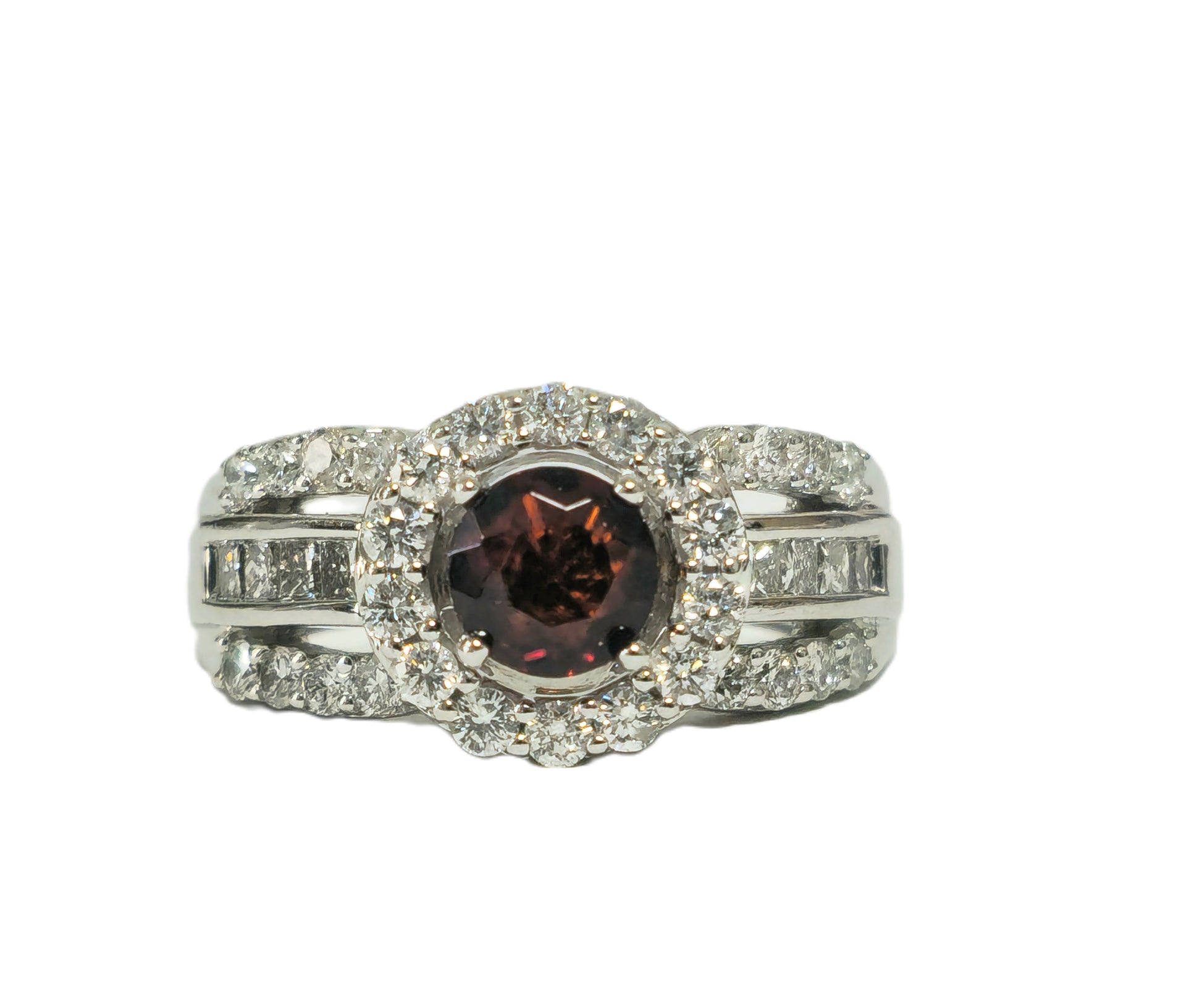 Vintage, 0.85ct Garnet & Diamond Garnet Ring. - Pristine Diamonds