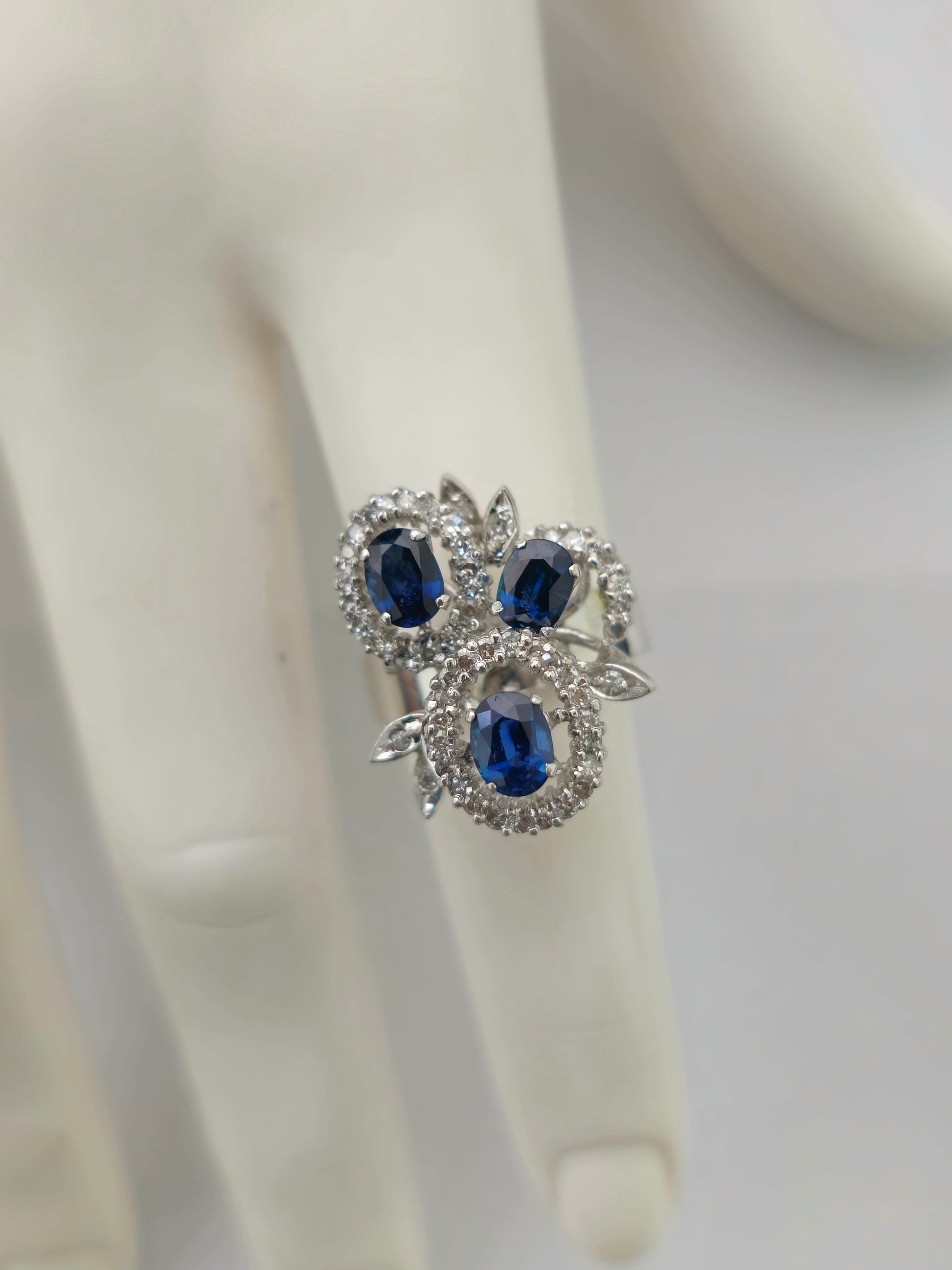 Elegant natural sapphire and diamond ring with a 1.25ct gemstone set in a refined band, crafted by Prince The Jeweler.