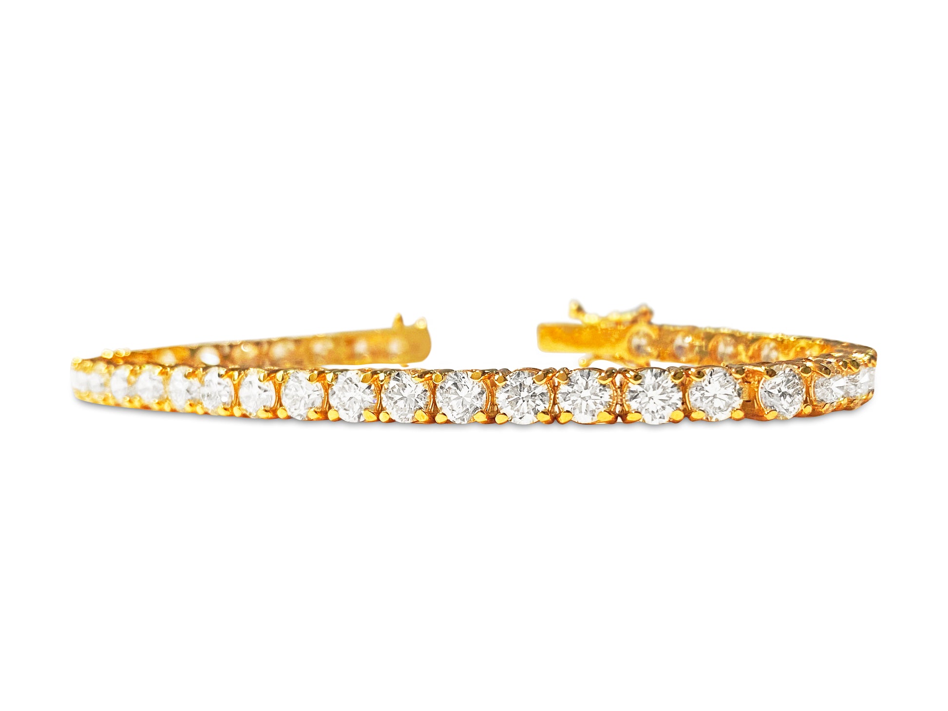 GIA Certified Custom 14.00 Carat Diamond Tennis Bracelet - Pristine Diamonds