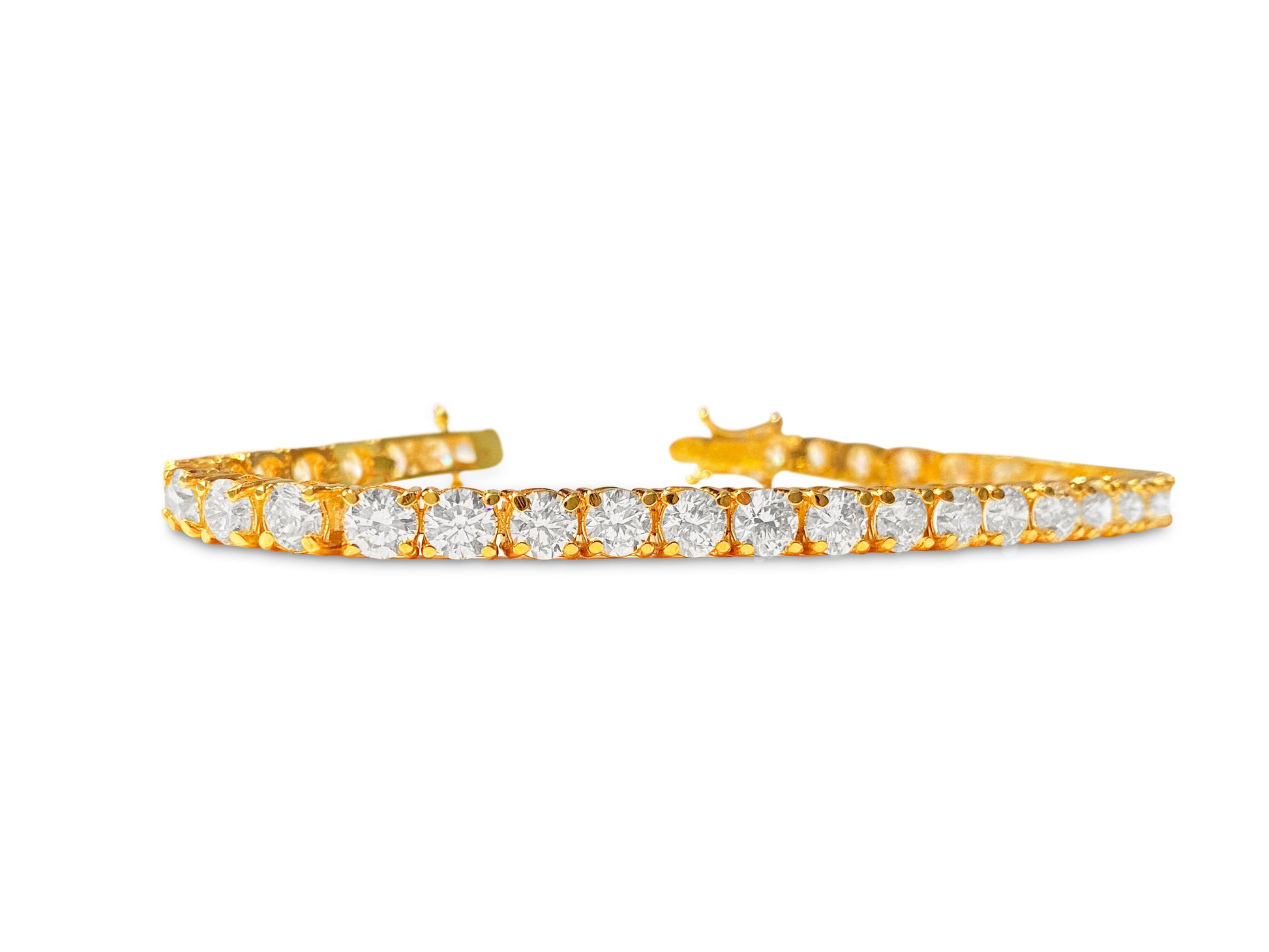 GIA Certified Custom 14.00 Carat Diamond Tennis Bracelet - Pristine Diamonds