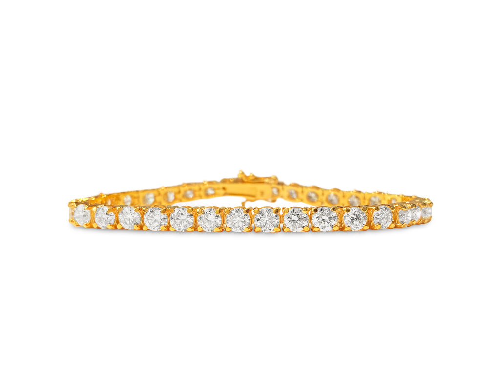 GIA Certified Custom 14.00 Carat Diamond Tennis Bracelet - Pristine Diamonds