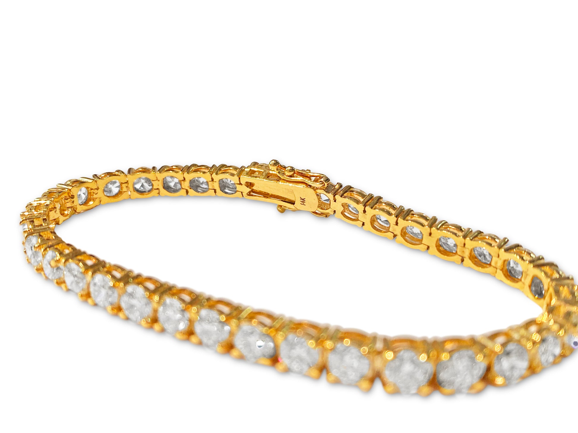 GIA Certified Custom 14.00 Carat Diamond Tennis Bracelet - Pristine Diamonds