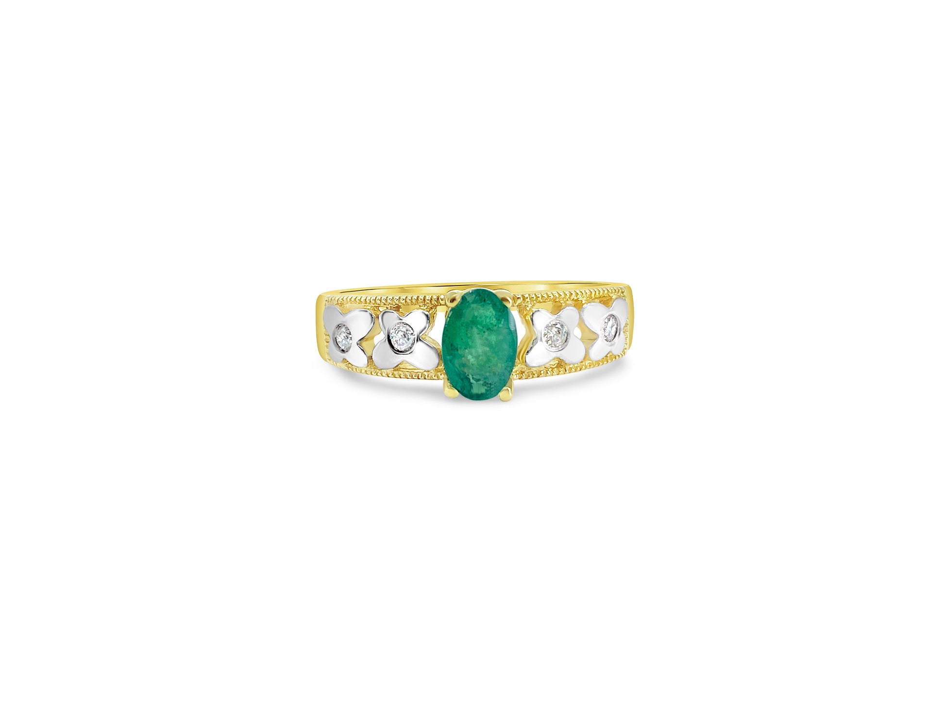 2.55 CT Emerald Diamond Cocktail Ring For Her - Pristine Diamonds