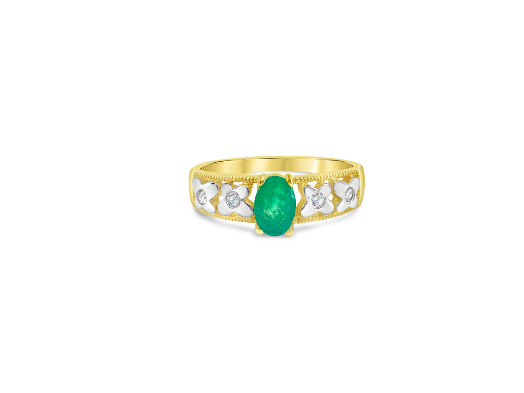 2.55 CT Emerald Diamond Cocktail Ring For Her - Pristine Diamonds