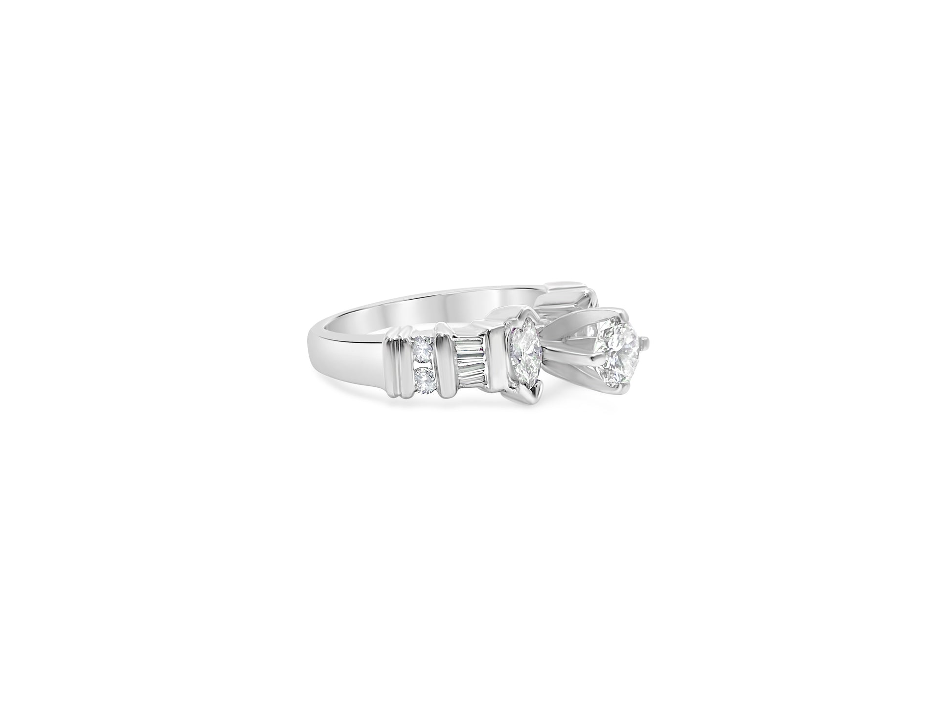 Vintage 1.50 carat diamond engagement ring for her featuring a classic design with sparkling diamonds and a platinum band.