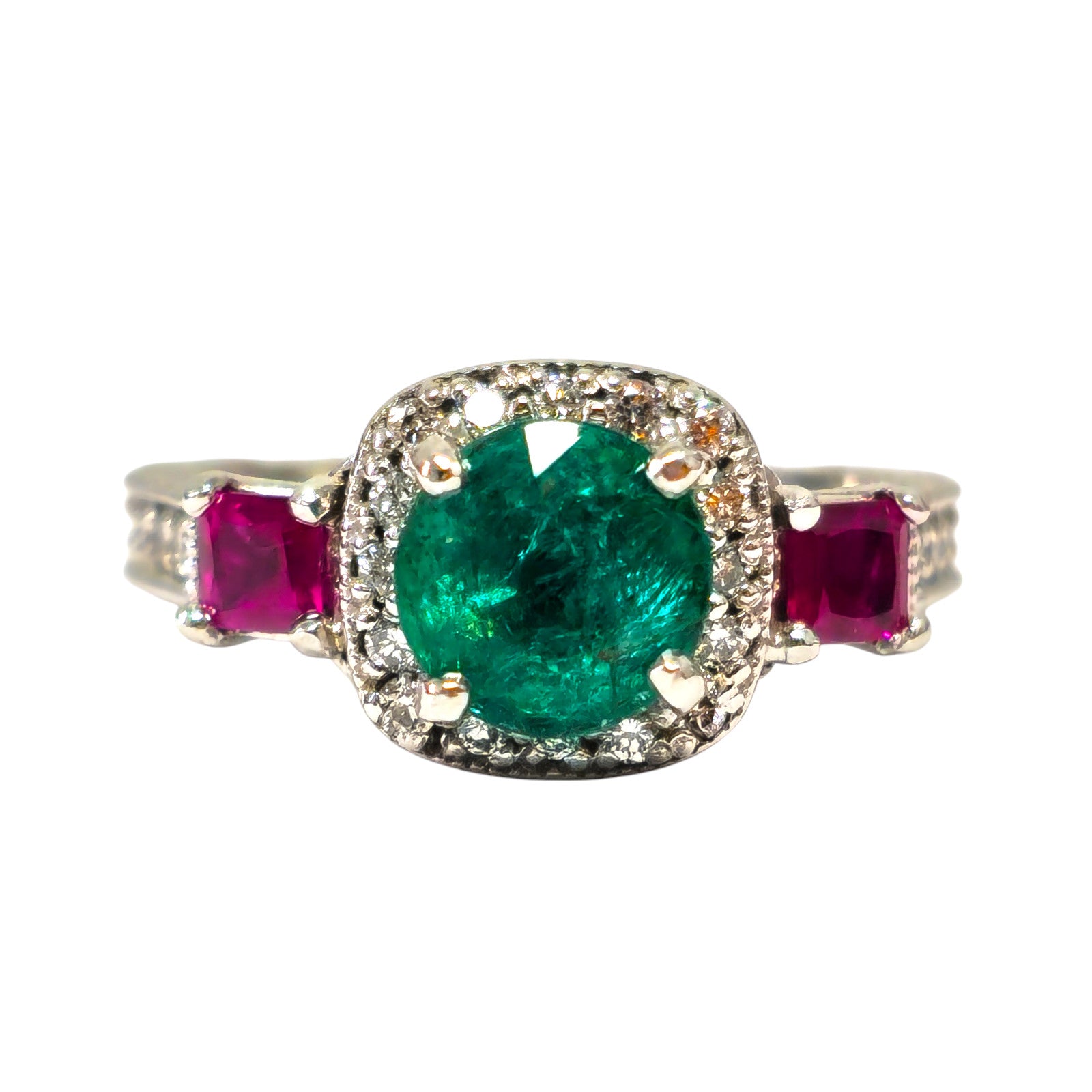 Vintage Ruby & Diamond Band For Her