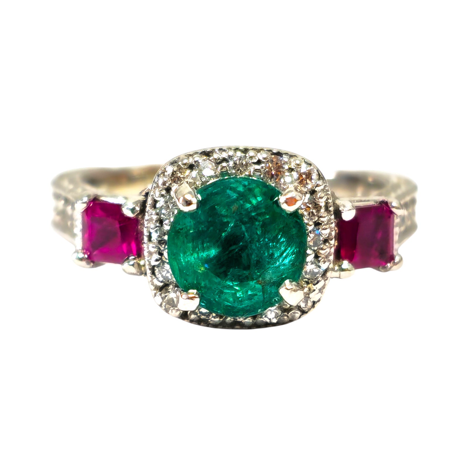 Vintage Ruby & Diamond Band For Her