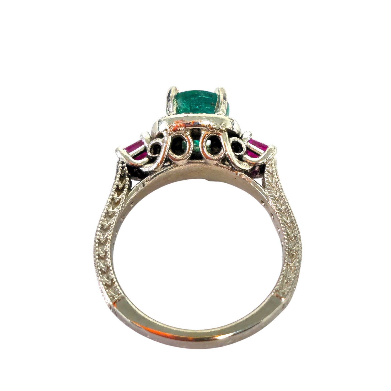 Vintage Ruby & Diamond Band For Her