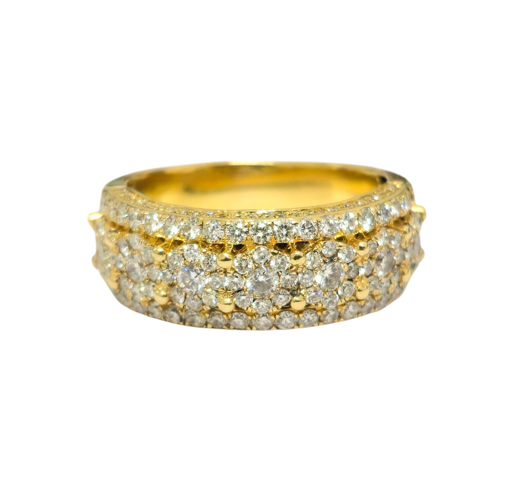 2.80 Carat Diamond Cluster Ring in 14k Gold