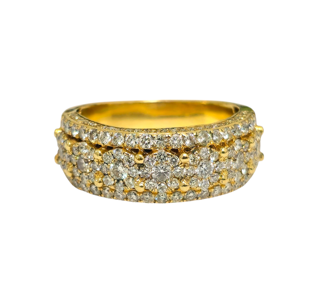 2.80 Carat Diamond Cluster Ring in 14k Gold