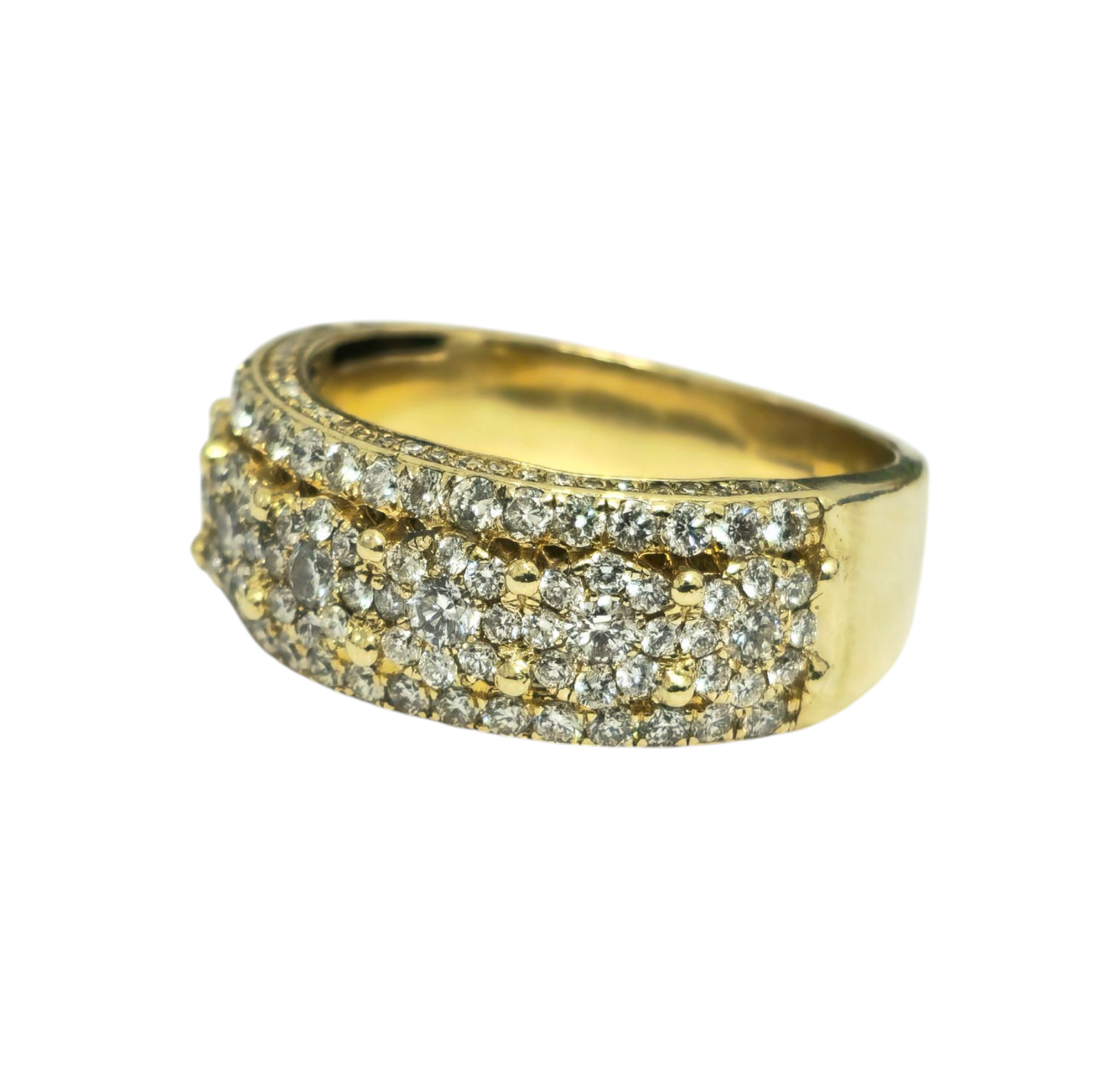 2.80 Carat Diamond Cluster Ring in 14k Gold