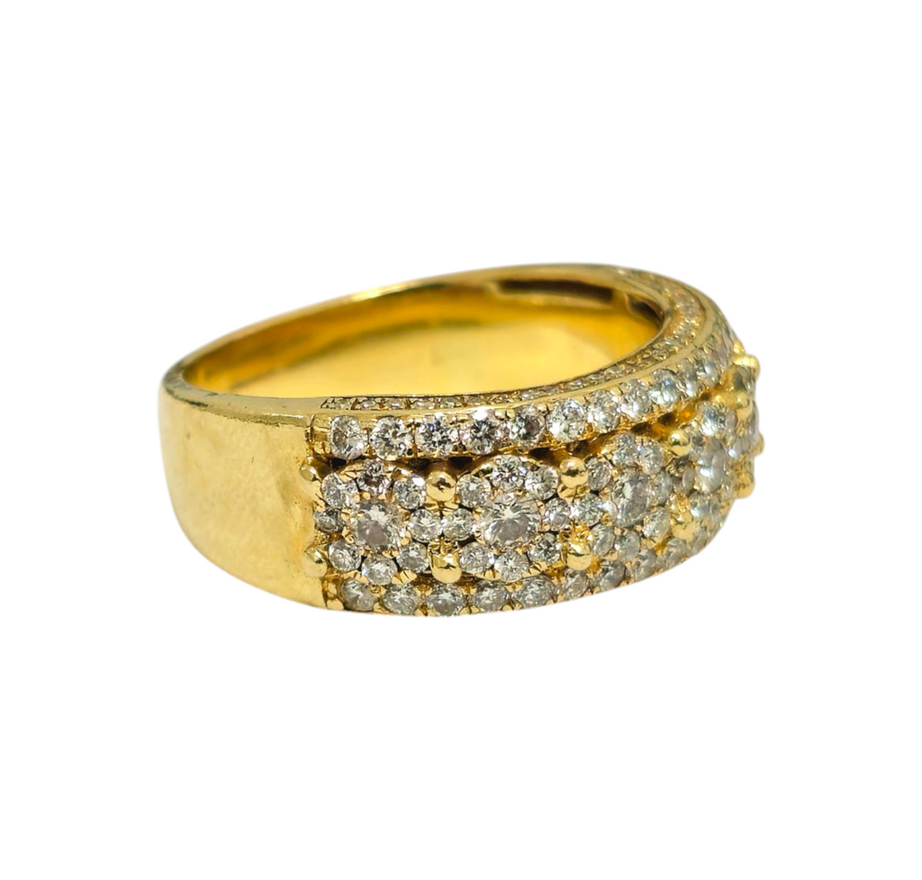 2.80 Carat Diamond Cluster Ring in 14k Gold