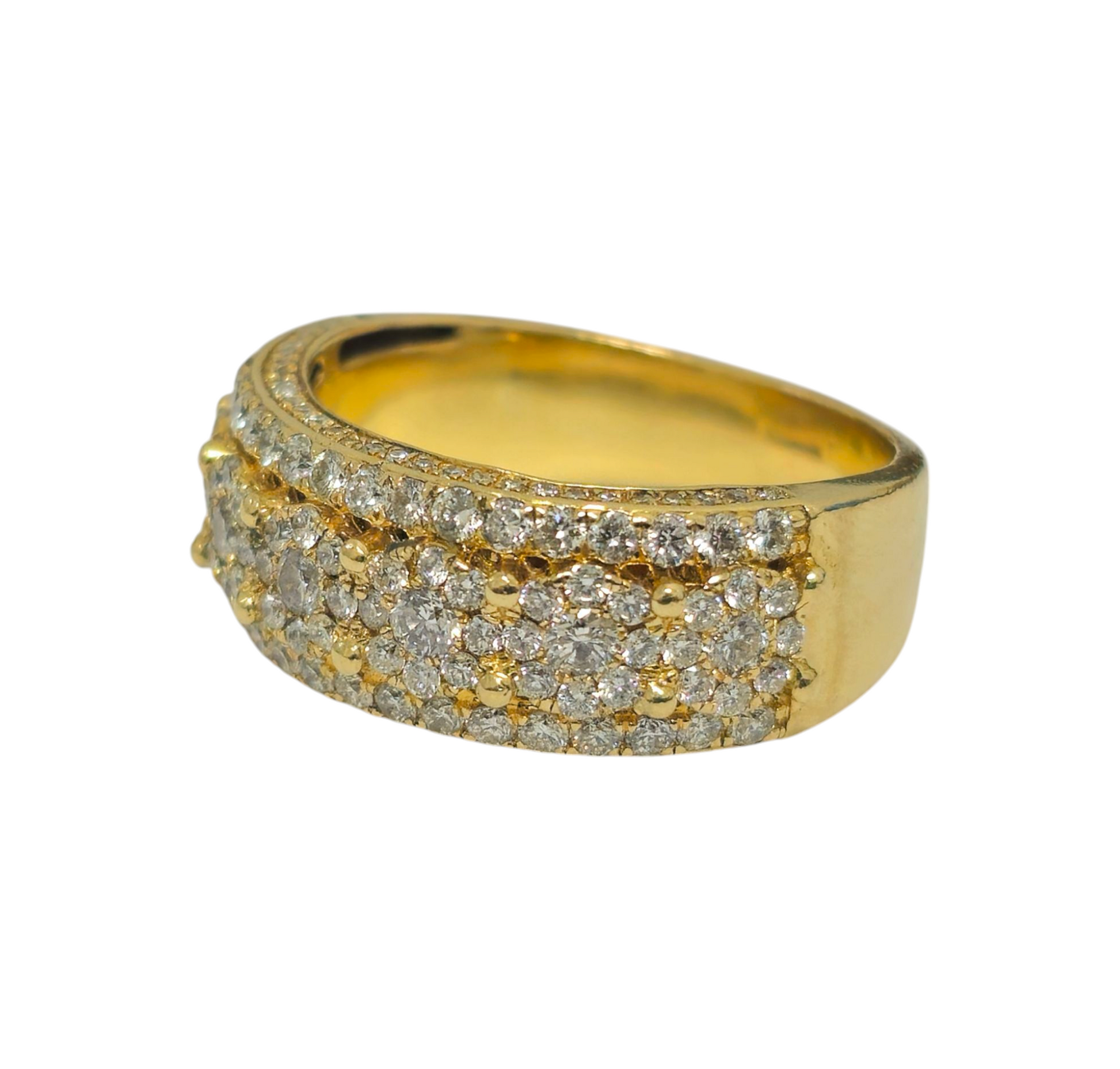 2.80 Carat Diamond Cluster Ring in 14k Gold