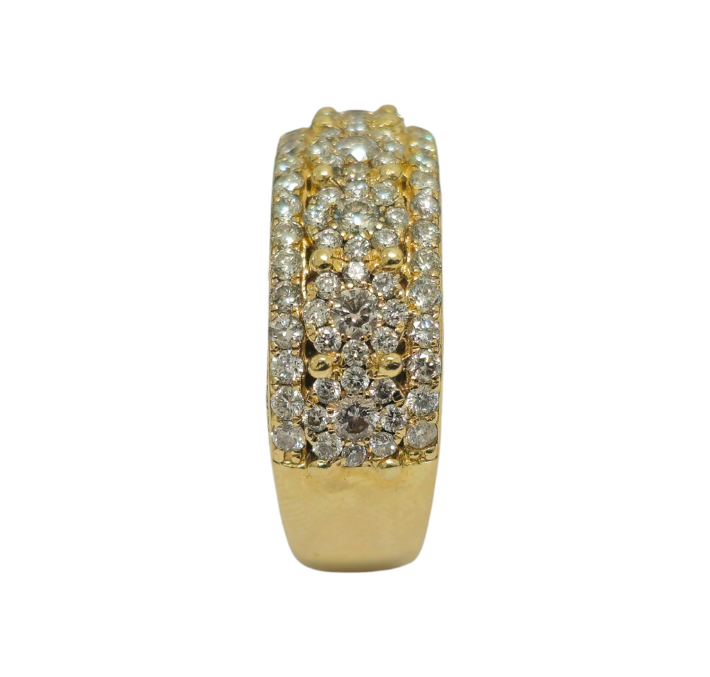 2.80 Carat Diamond Cluster Ring in 14k Gold