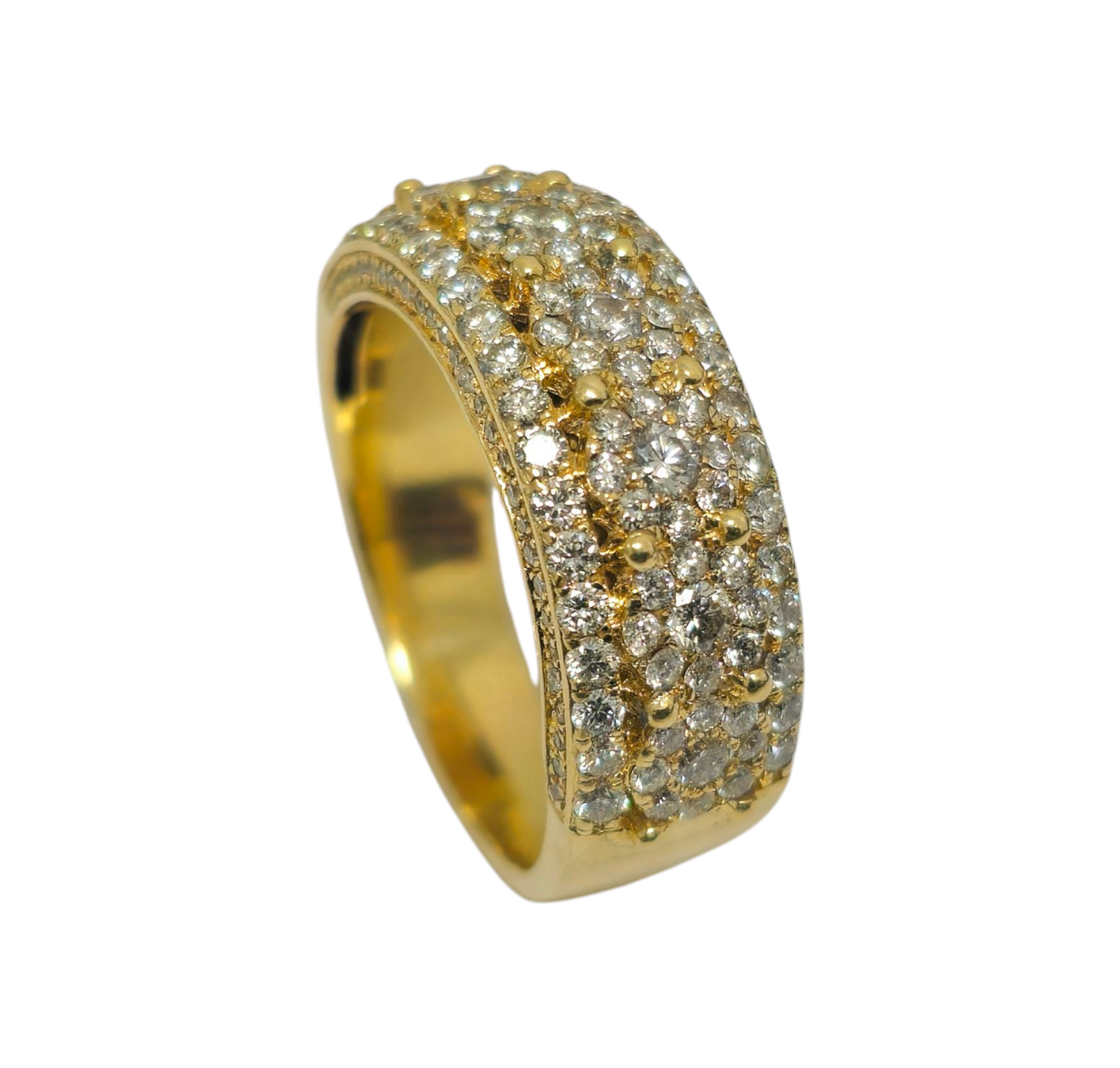 2.80 Carat Diamond Cluster Ring in 14k Gold
