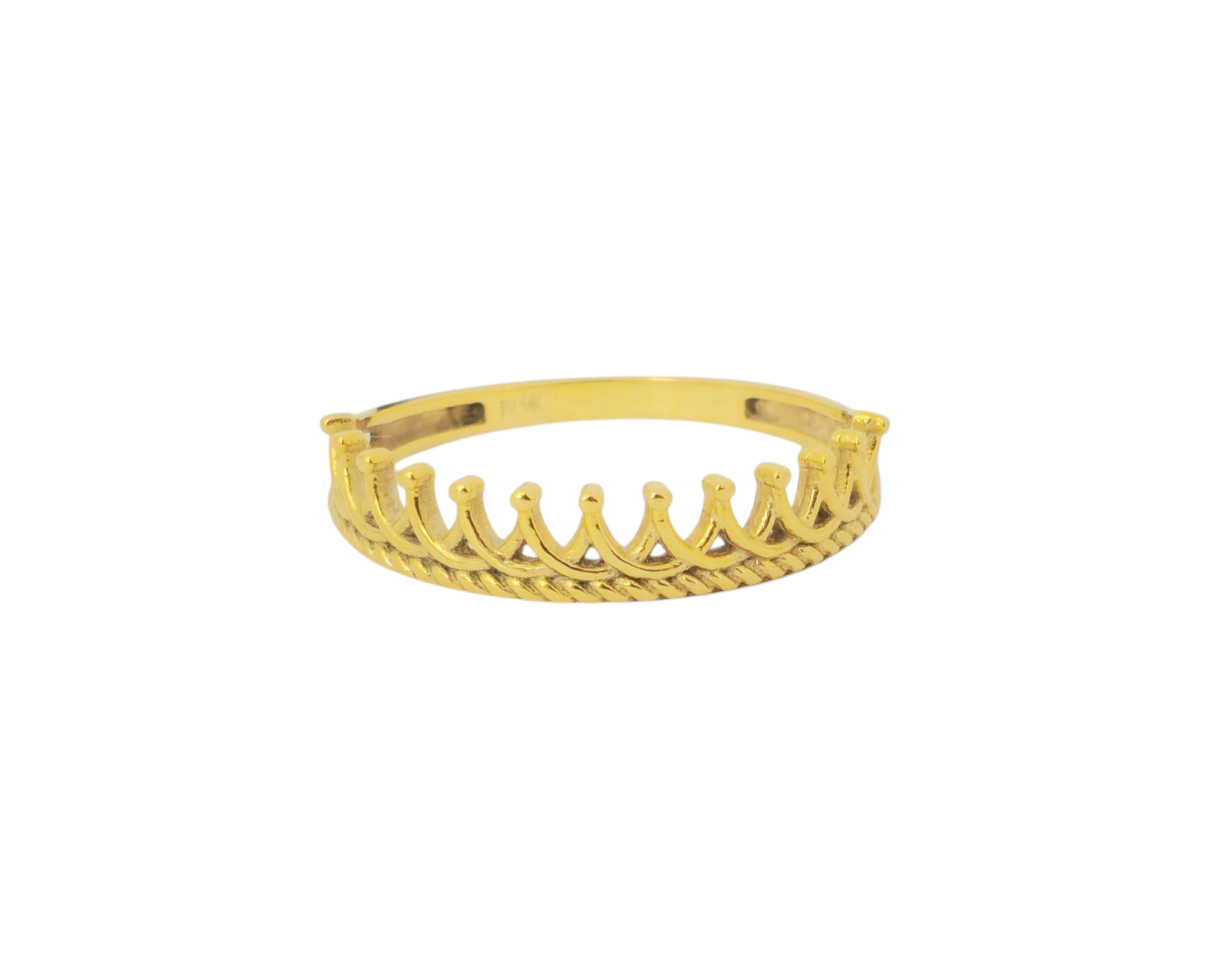 Crown motif ring in 14k Gold