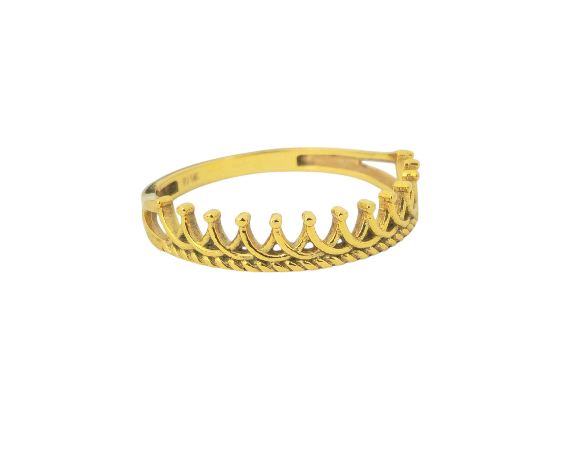 Crown motif ring in 14k Gold